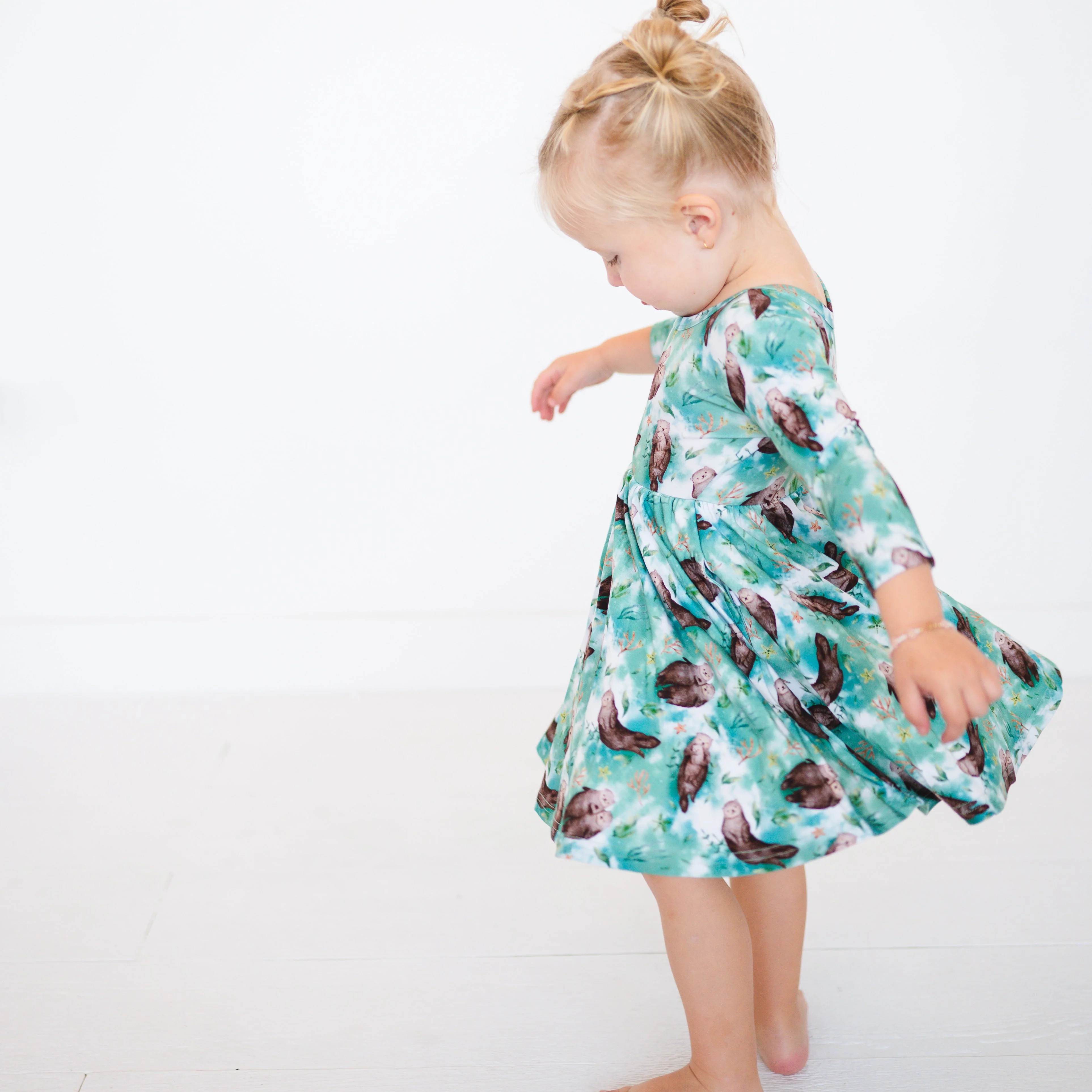 3/4 Sleeve Dress - Otters - Luxe Bamboo - Image 5
