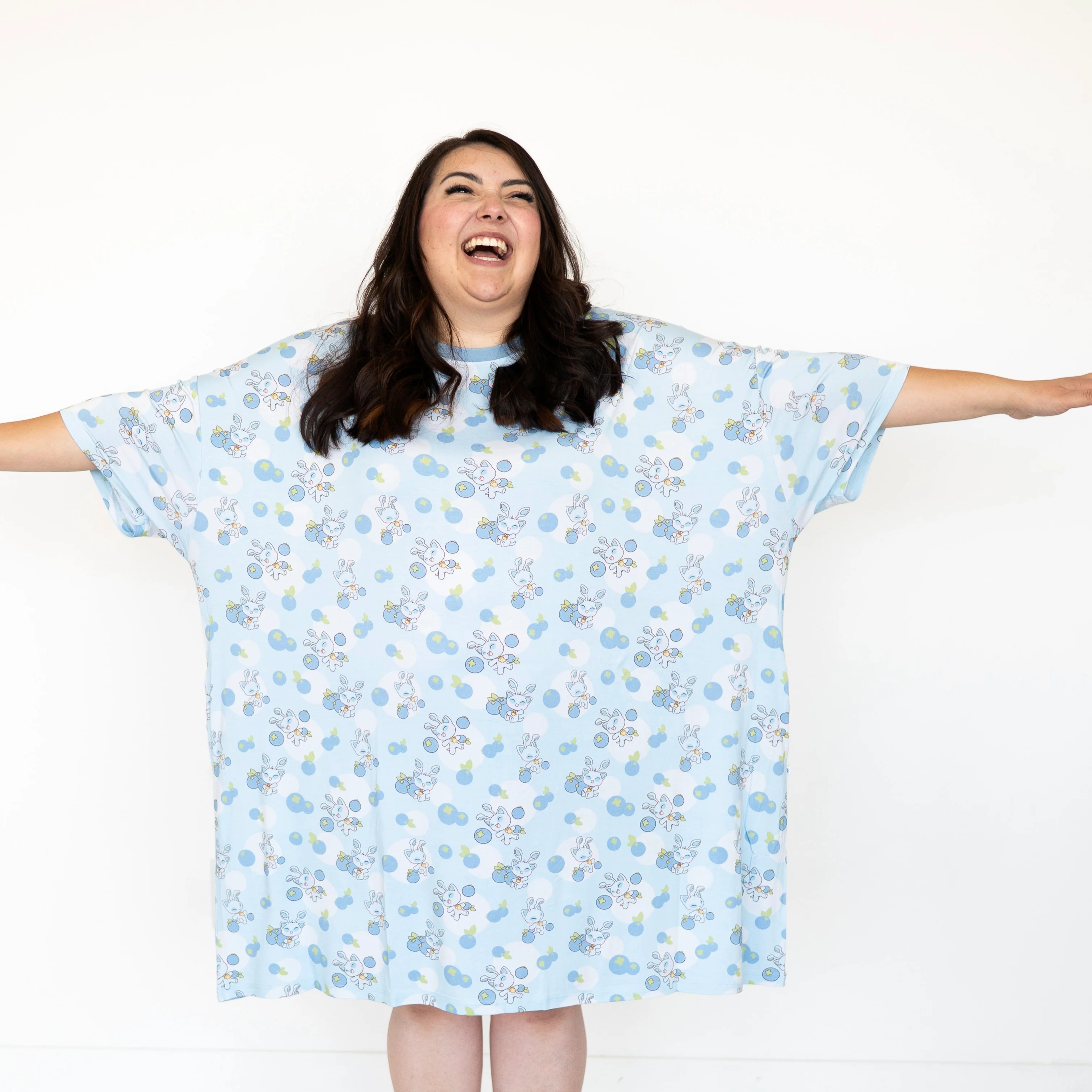 Adult Mega Sleep Tee - Neopets® Blueberry Baby - Luxe - Image 3