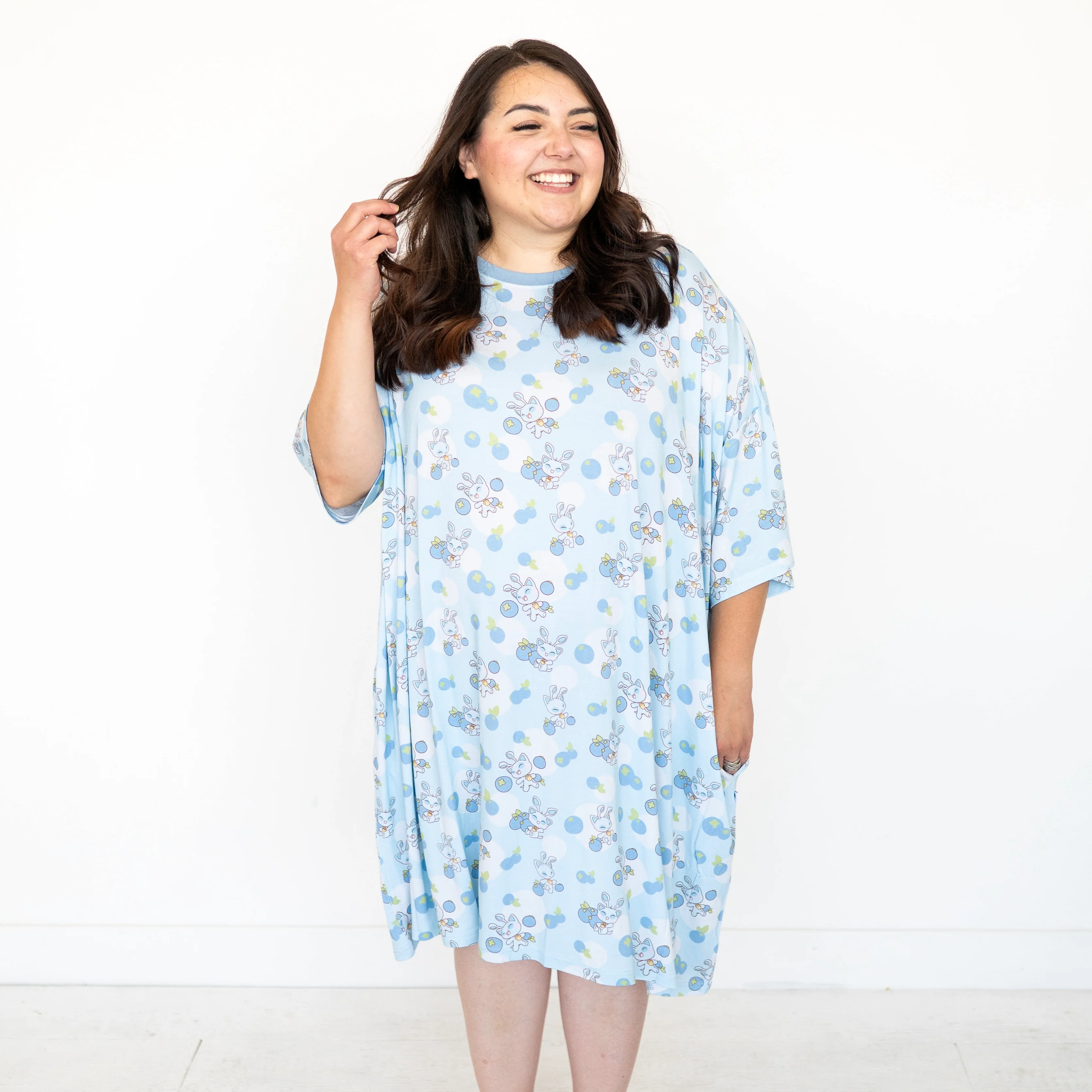 Adult Mega Sleep Tee - Neopets® Blueberry Baby - Luxe - Image 6