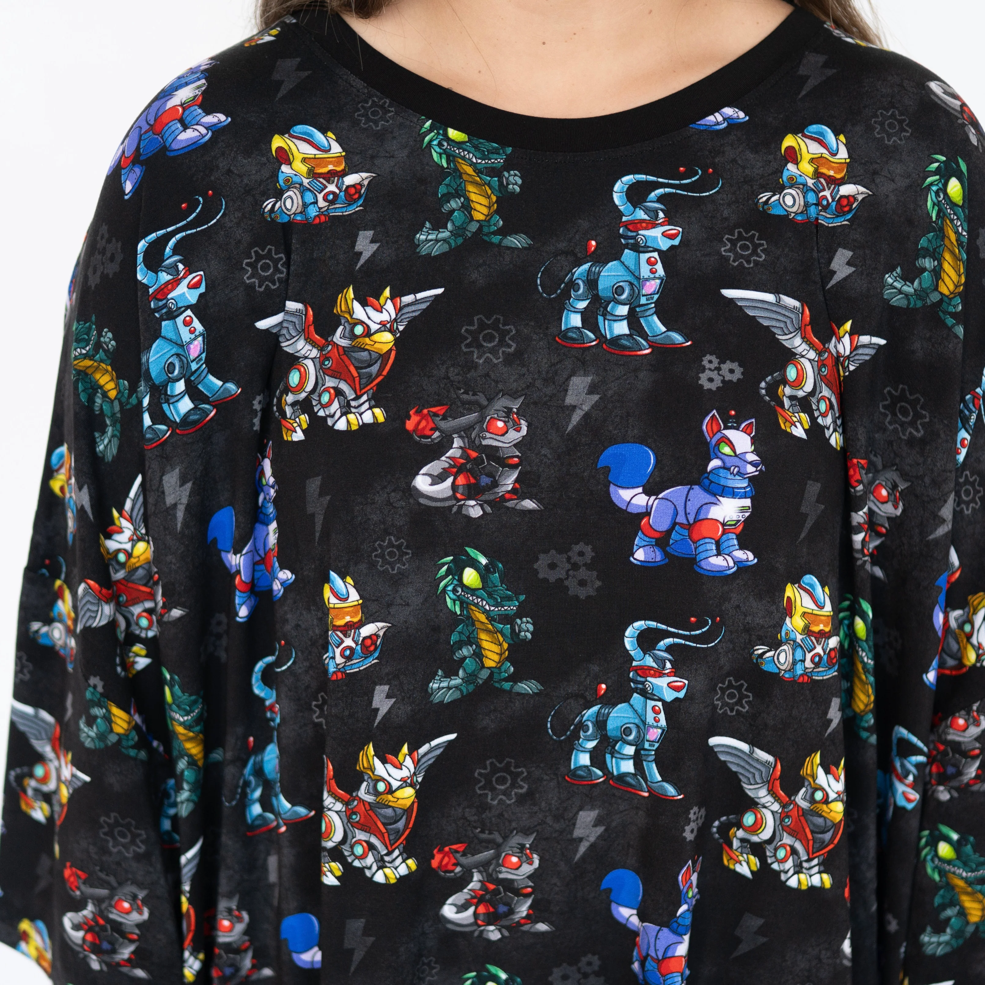 Adult Mega Sleep Tee - Neopets® Robot - Luxe - Image 3