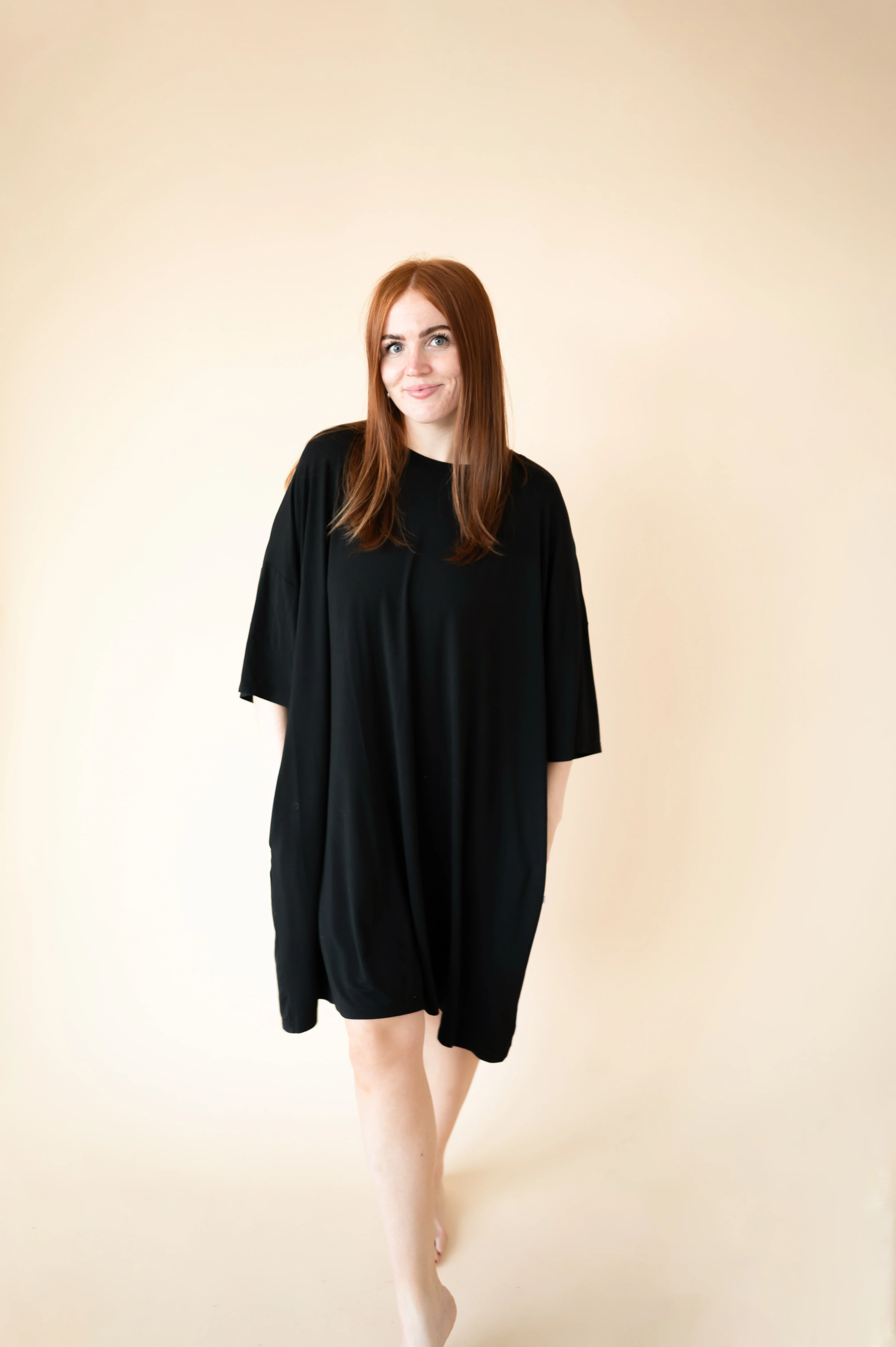 Adult Mega Sleep Tee - Obsidian - Ploom Collective - Tencel™ Modal - Image 3