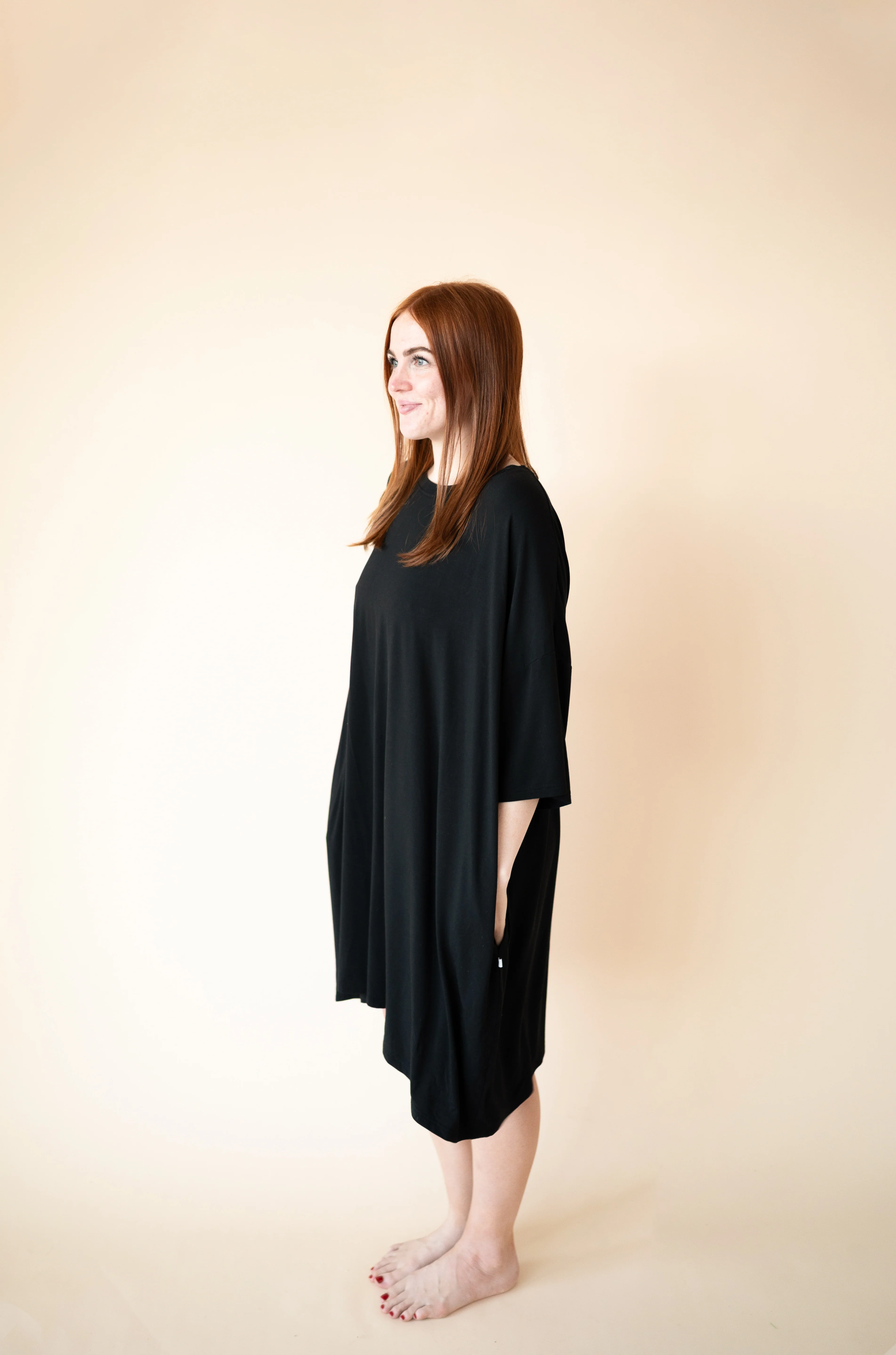 Adult Mega Sleep Tee - Obsidian - Ploom Collective - Tencel™ Modal - Image 4