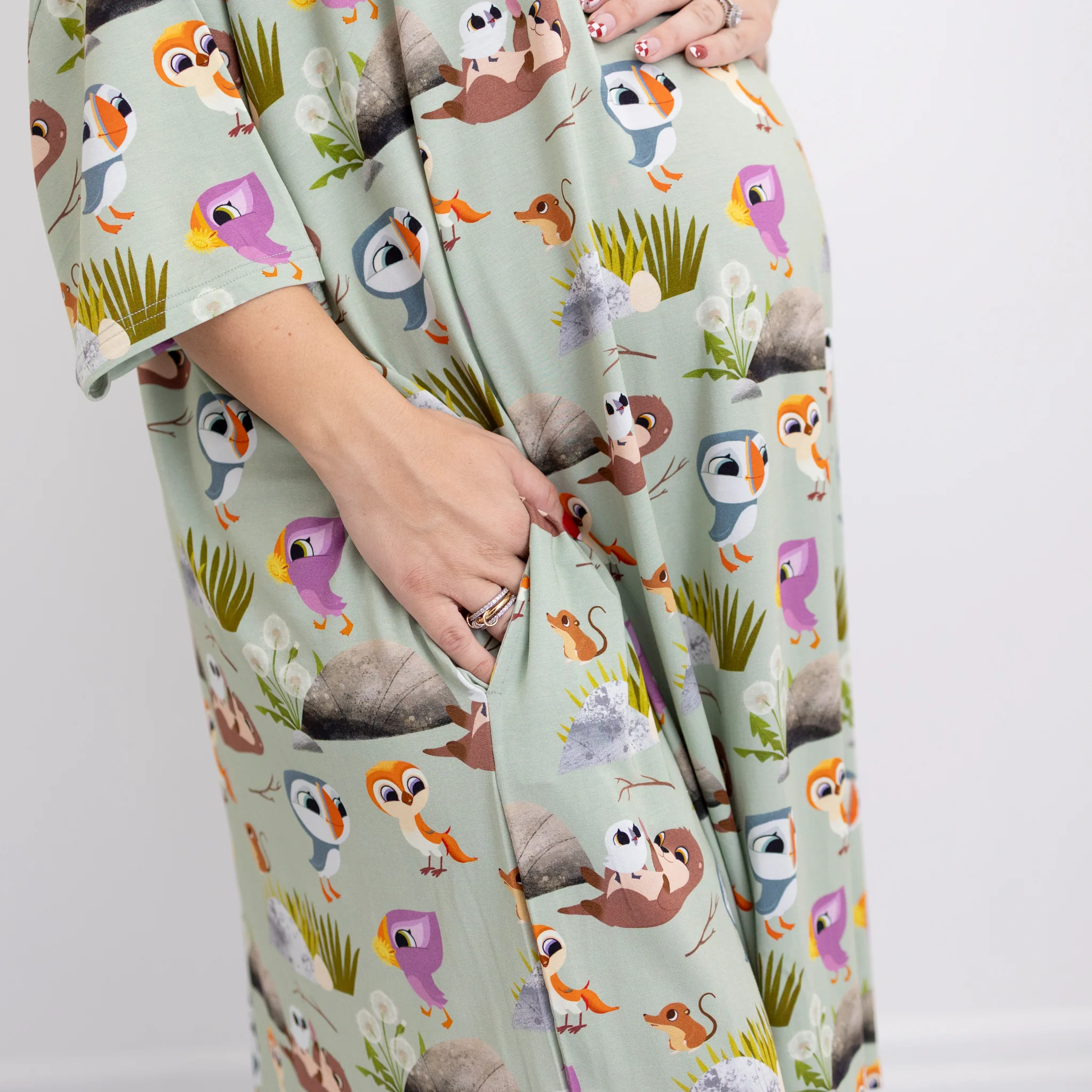 PREORDER - SHIPS SEPTEMBER - Adult Mega Sleep Tee - Puffin Rock™ -The Burrow - Tencel™ Modal - Image 3