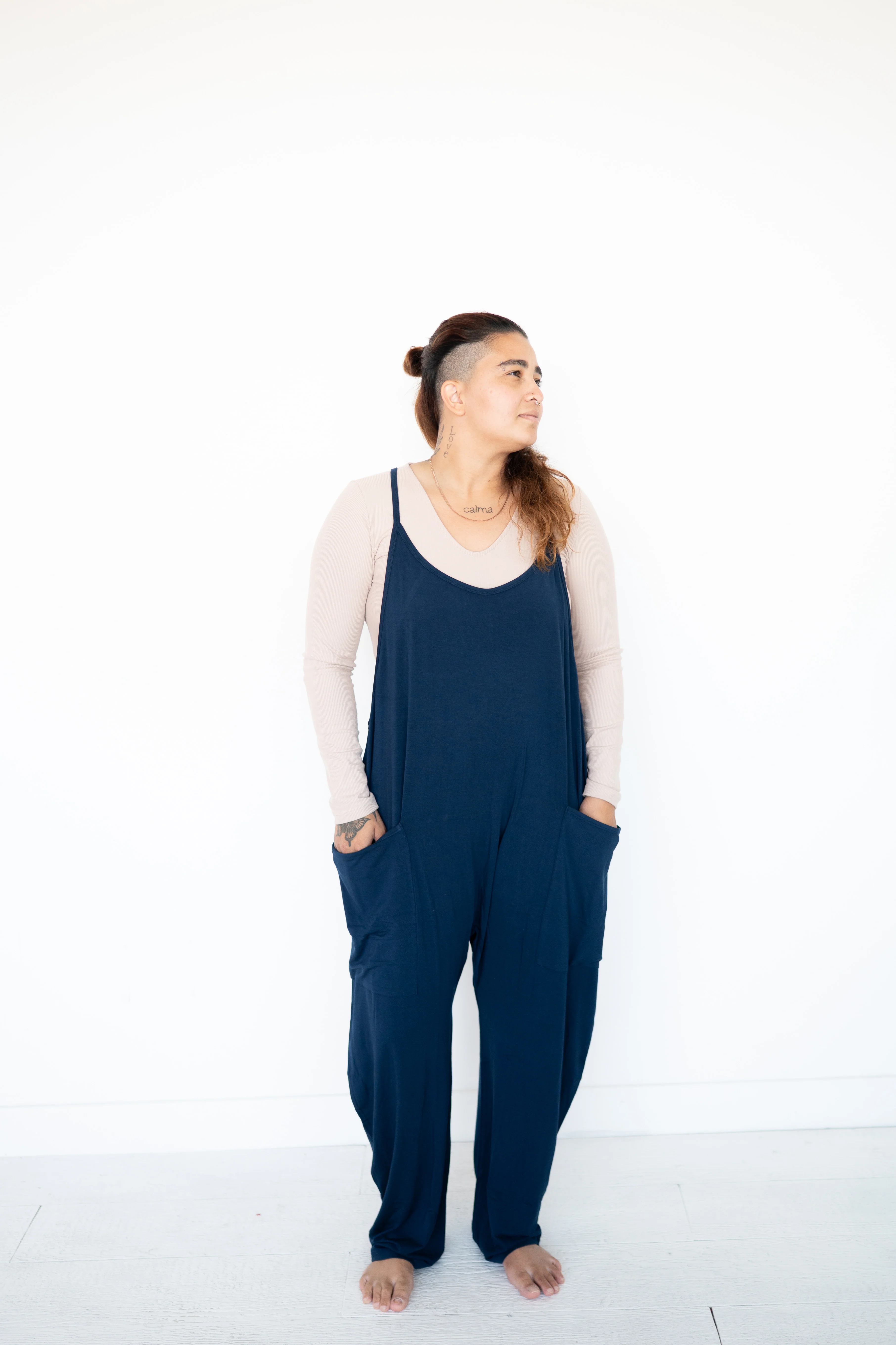 Adult Overalls - Navy - Ploom Collective - Luxe Bamboo - Image 10
