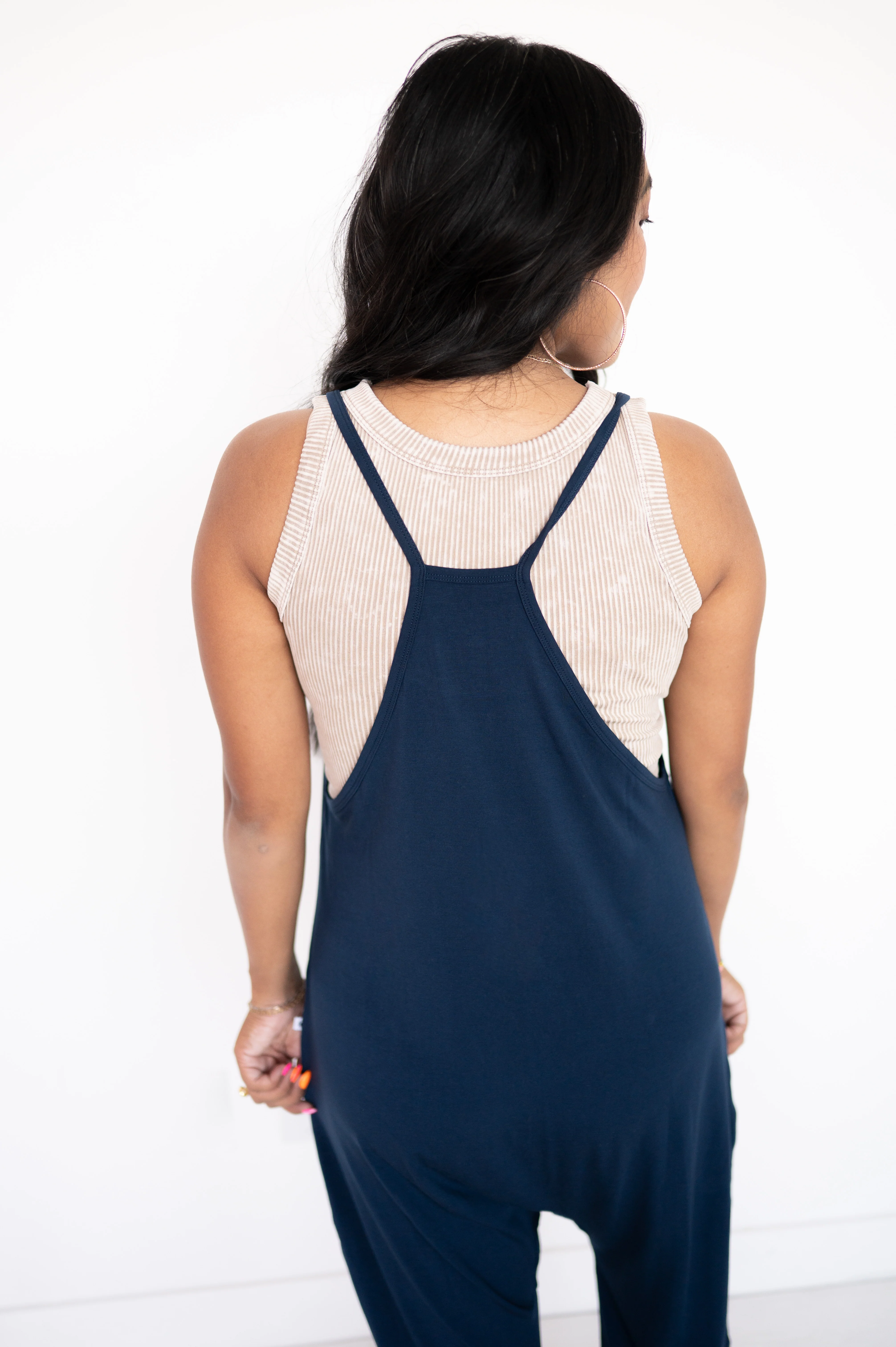 Adult Overalls - Navy - Ploom Collective - Luxe Bamboo - Image 4