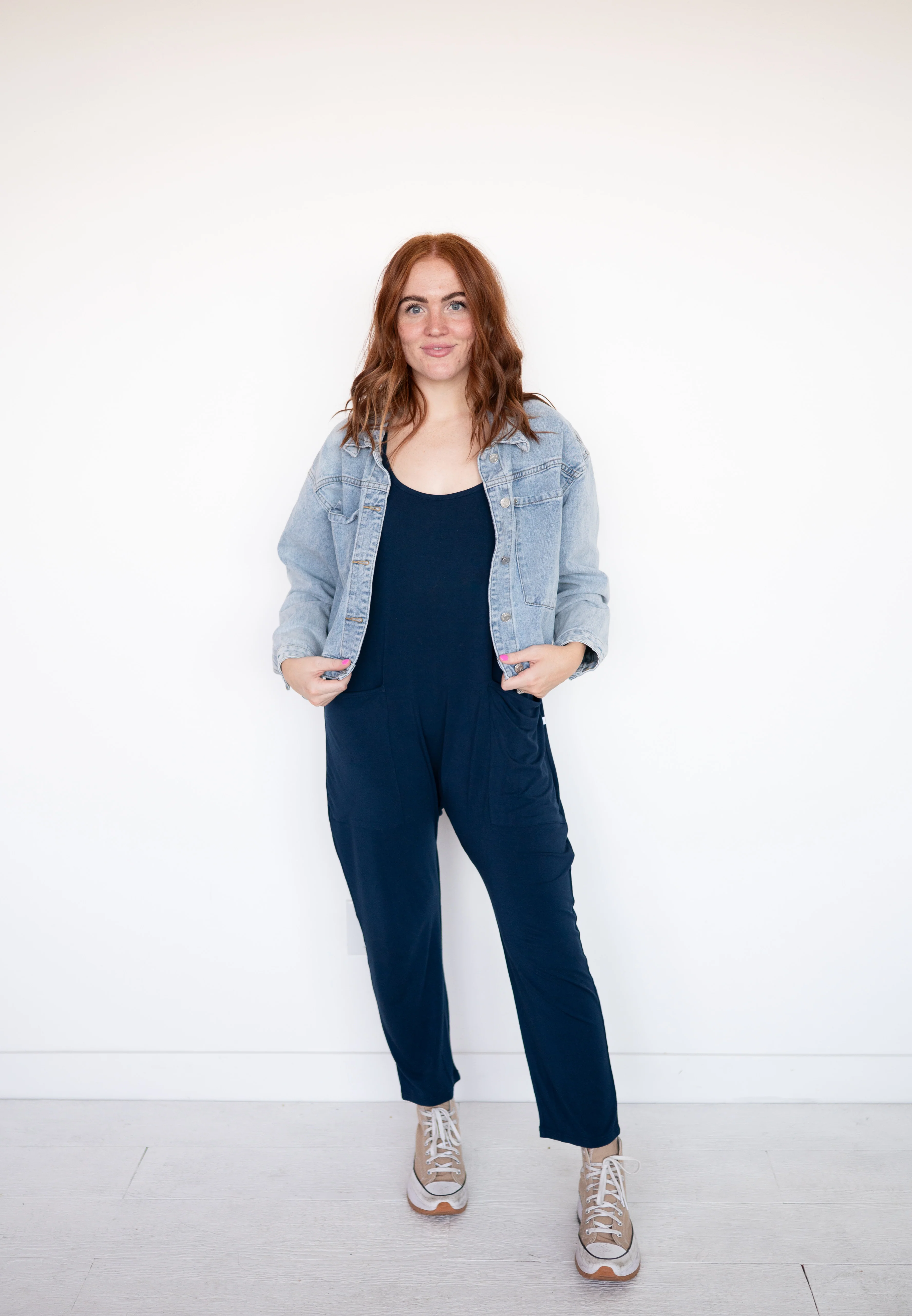 Adult Overalls - Navy - Ploom Collective - Luxe Bamboo - Image 5