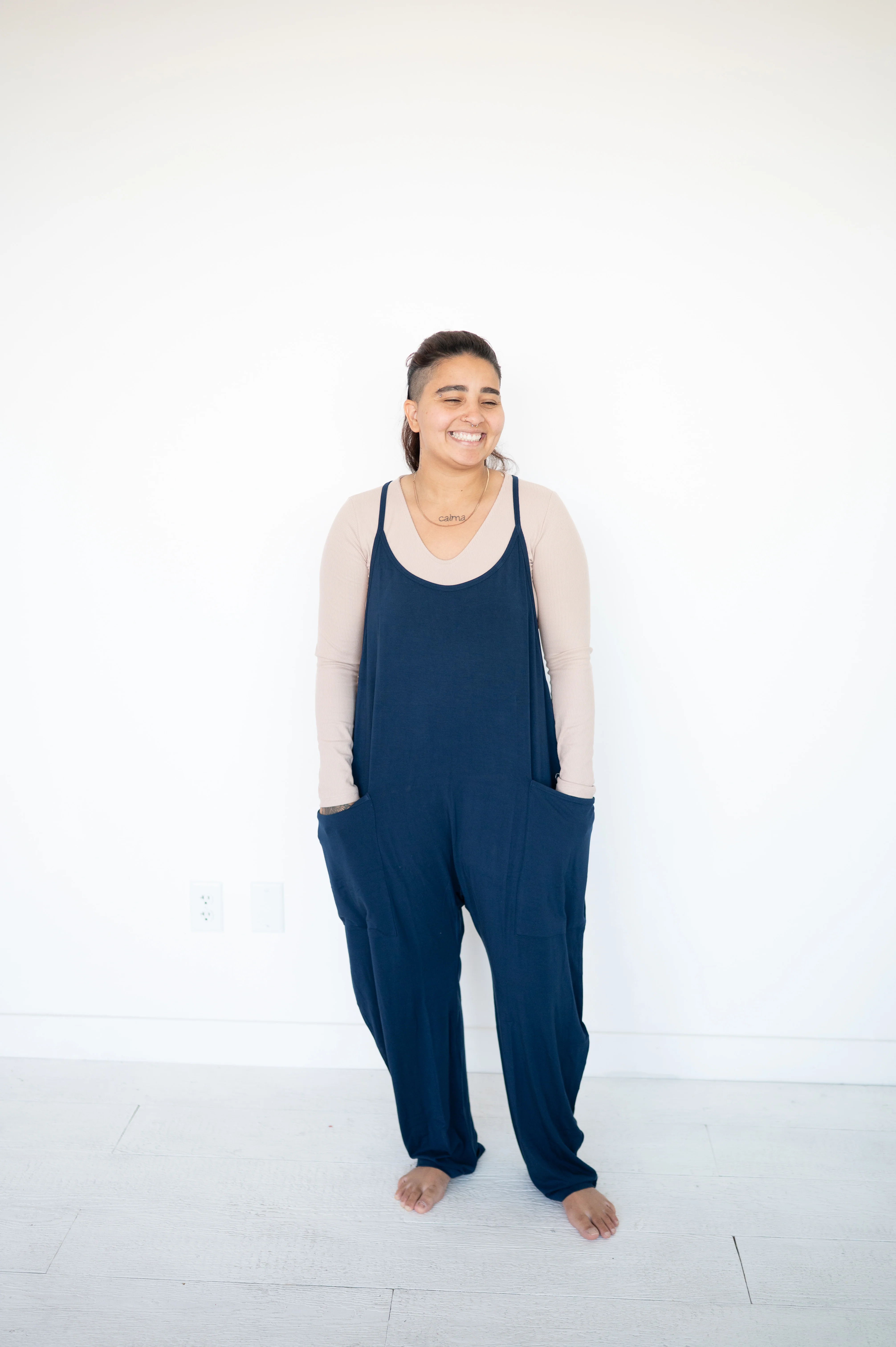 Adult Overalls - Navy - Ploom Collective - Luxe Bamboo - Image 8
