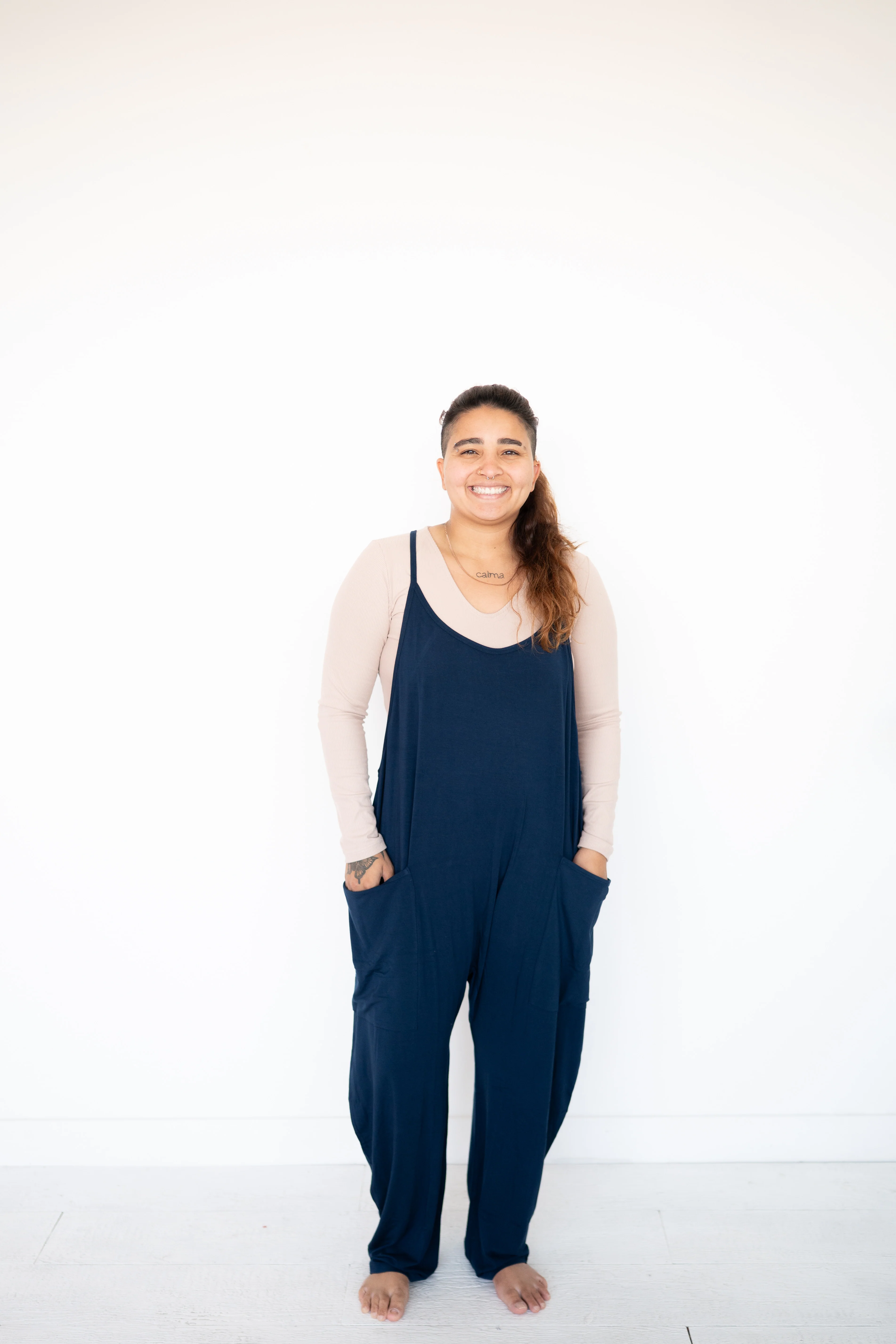 Adult Overalls - Navy - Ploom Collective - Luxe Bamboo - Image 9