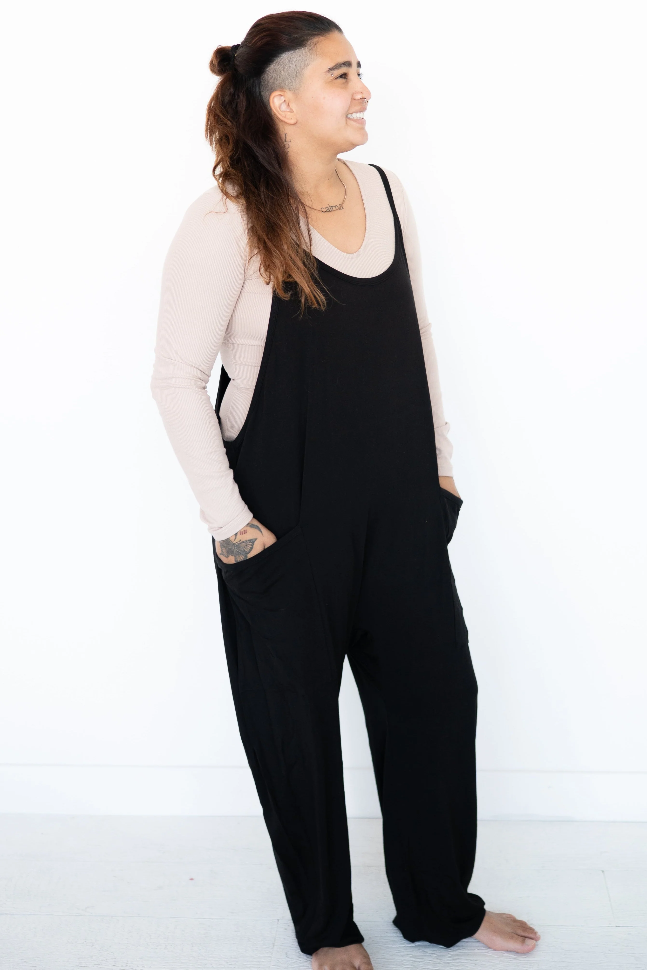 Adult Overalls - Obsidian -  Ploom Collective - Luxe Bamboo - Image 10