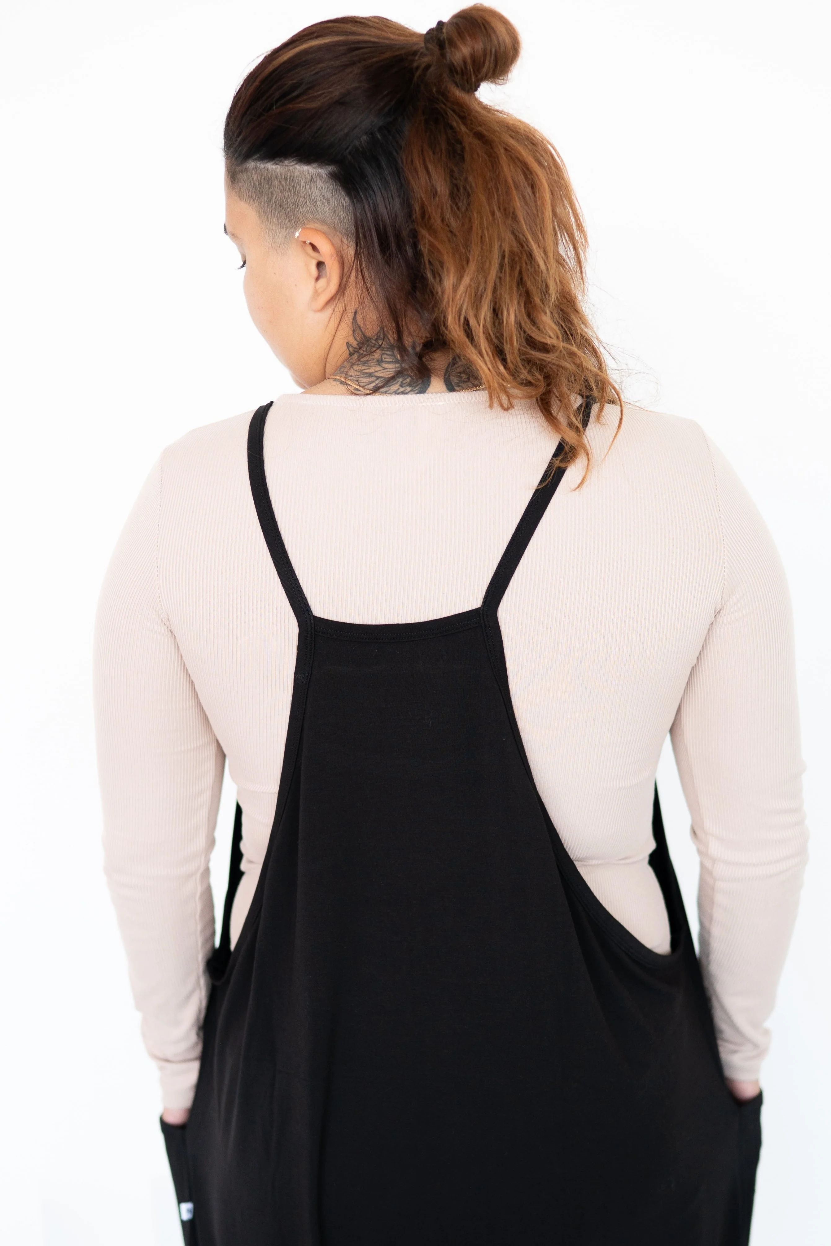 Adult Overalls - Obsidian -  Ploom Collective - Luxe Bamboo - Image 4