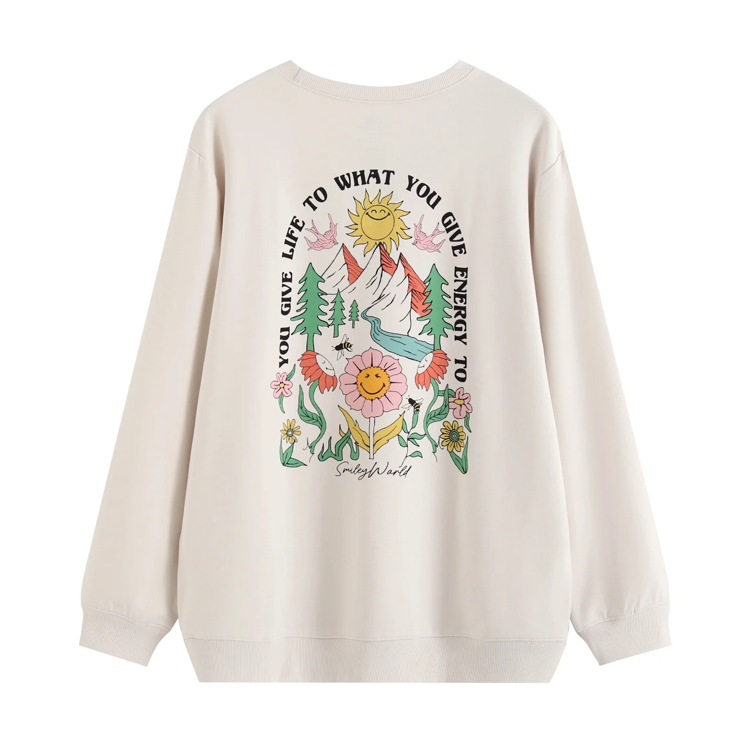 Adult Unisex Crewneck - SmileyWorld® Energy - Luxe Bamboo Cotton French Terry - Image 12
