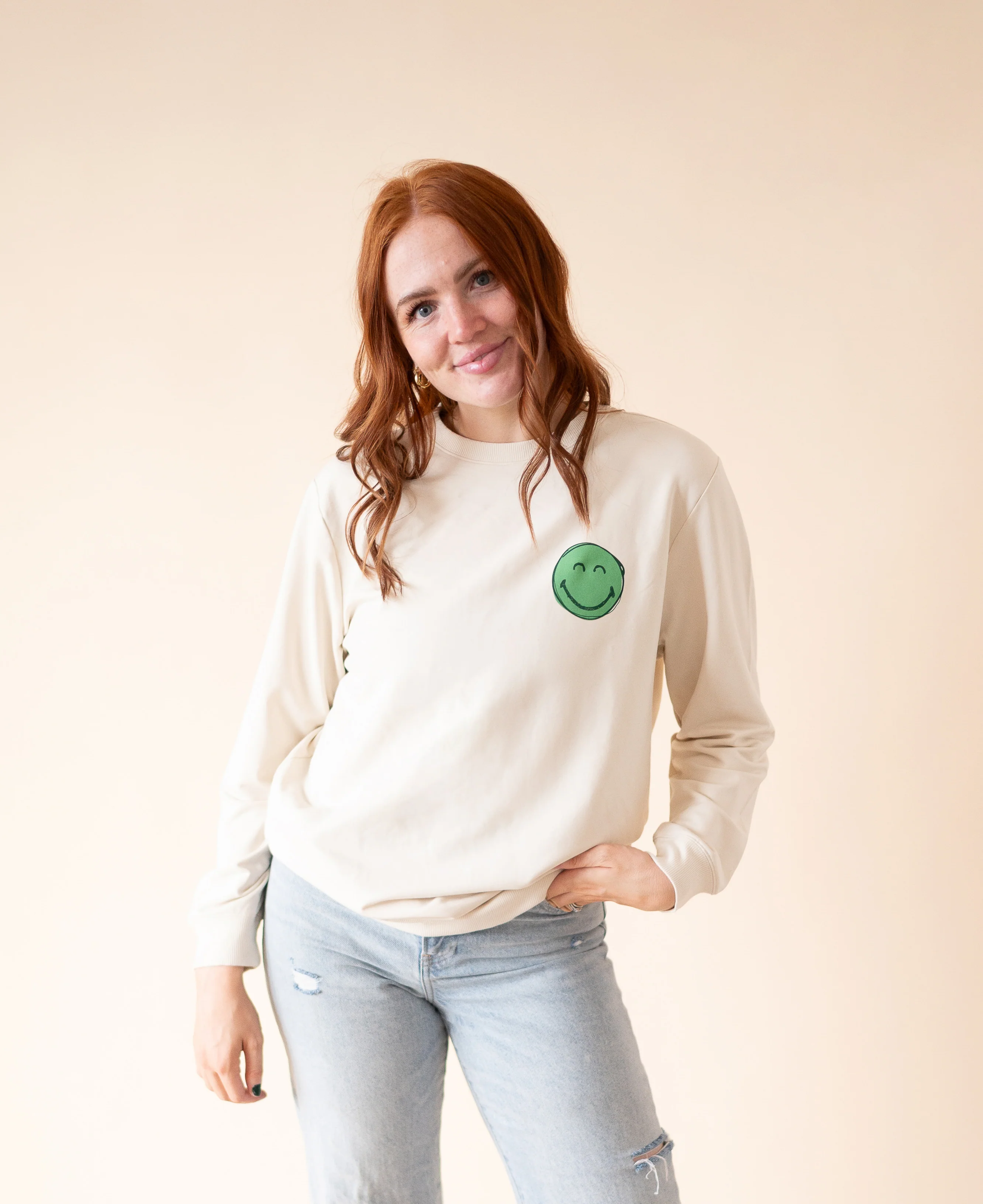 Adult Unisex Crewneck - SmileyWorld® Energy - Luxe Bamboo Cotton French Terry - Image 3