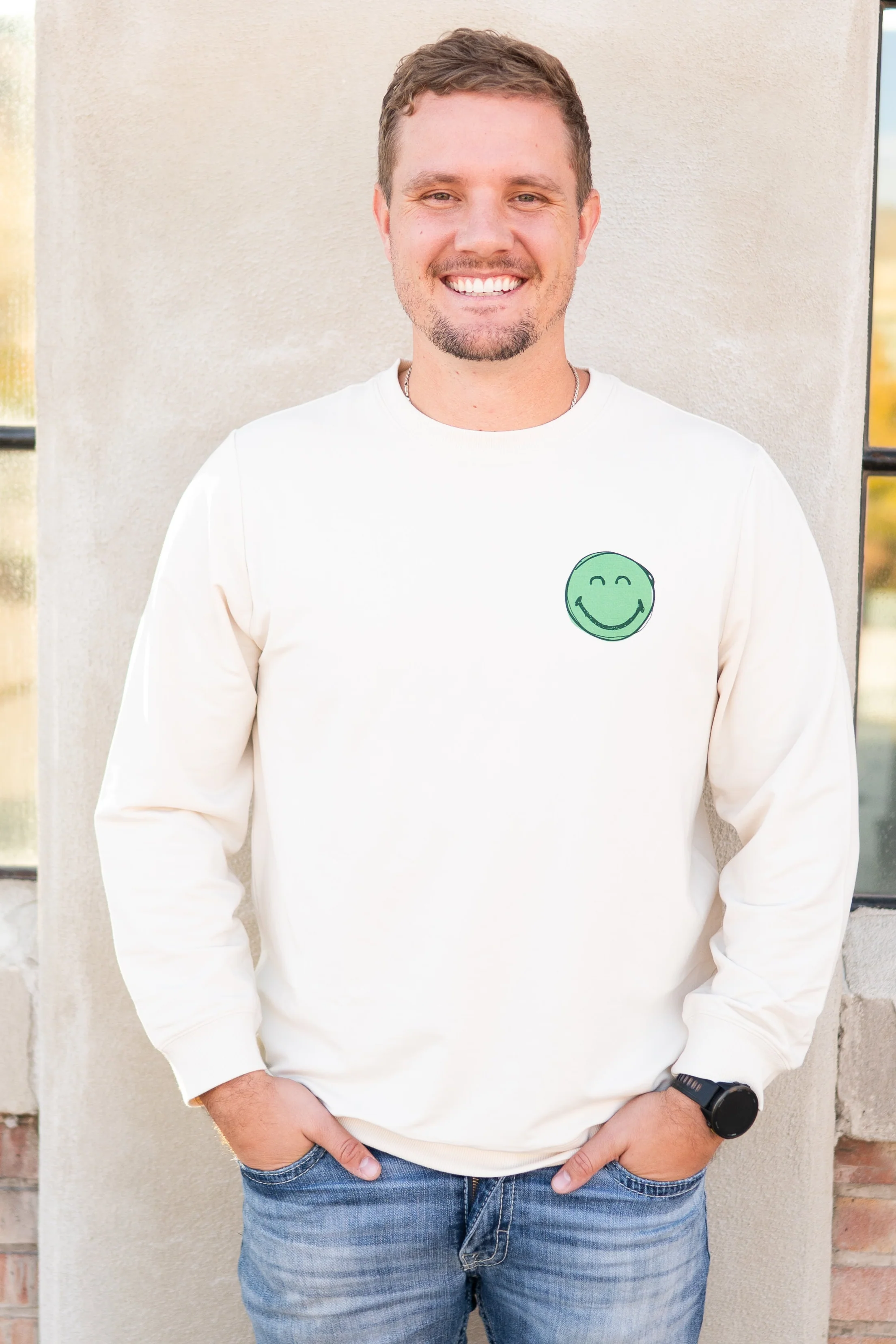 Adult Unisex Crewneck - SmileyWorld® Energy - Luxe Bamboo Cotton French Terry - Image 4