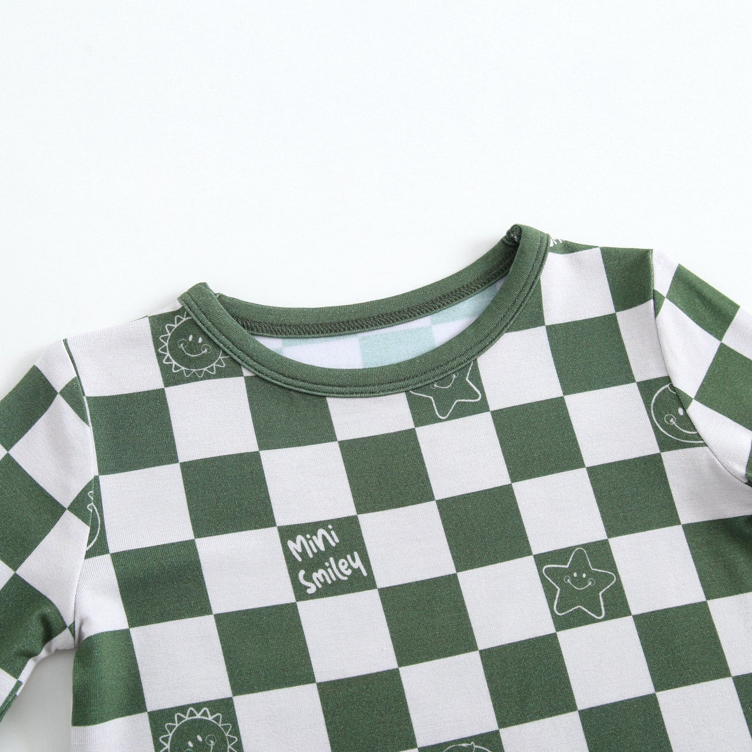 Classic Fit PJ Set - Mini Smiley® Check - Luxe Bamboo