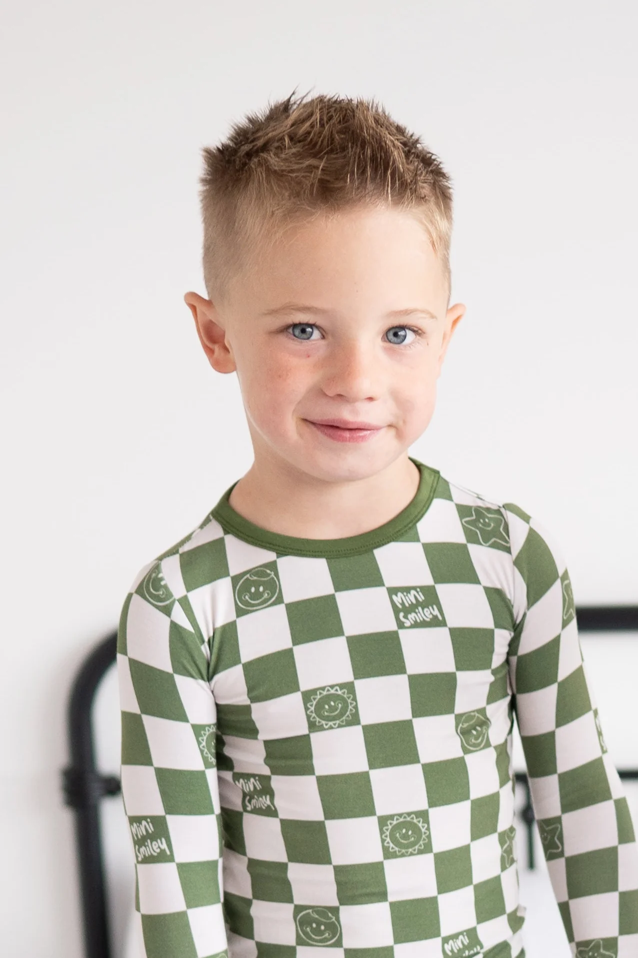 Classic Fit PJ Set - Mini Smiley® Check - Luxe Bamboo - Image 3