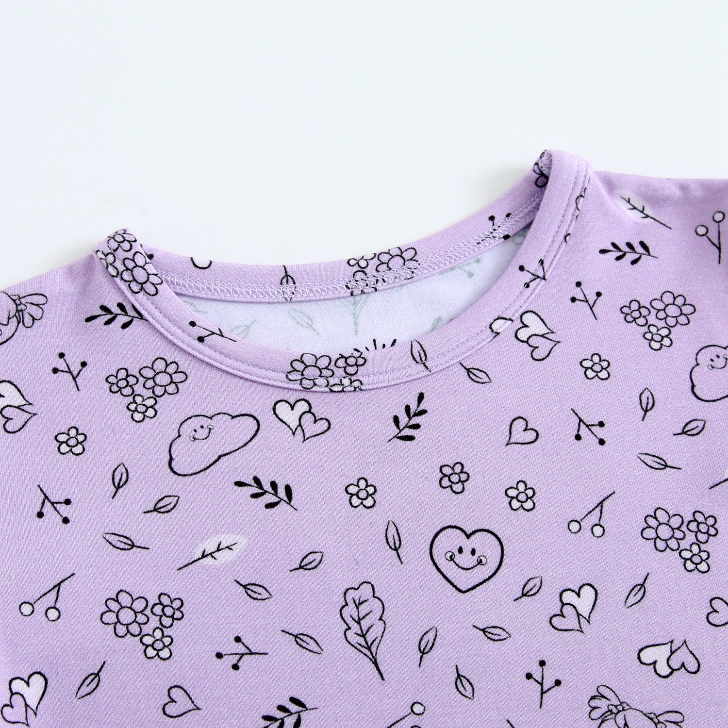Classic Fit PJ Set - Mini Smiley® Lilac Doodle - Luxe Bamboo