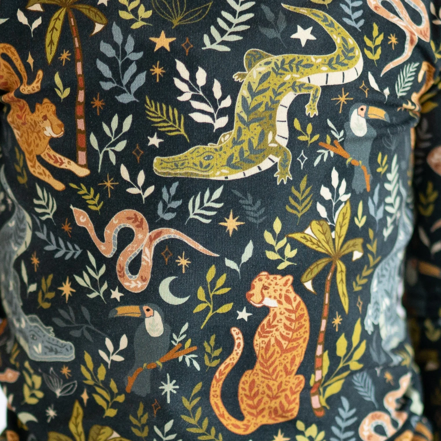 Classic Fit PJ Set - Night Jungle - Luxe Bamboo - Image 2