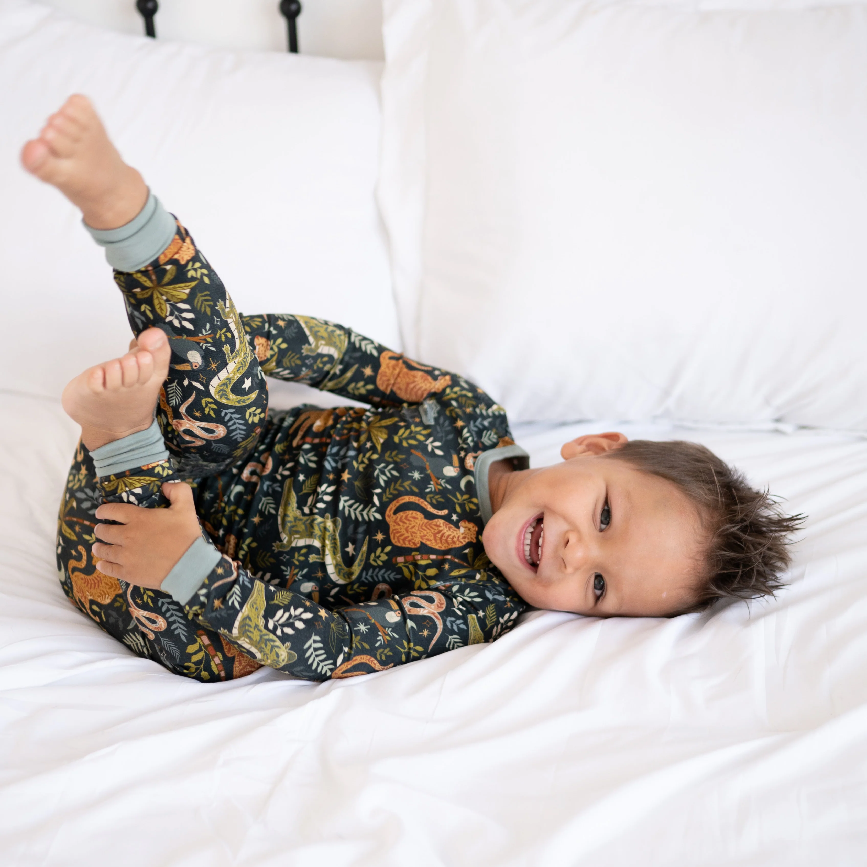 Classic Fit PJ Set - Night Jungle - Luxe Bamboo - Image 3