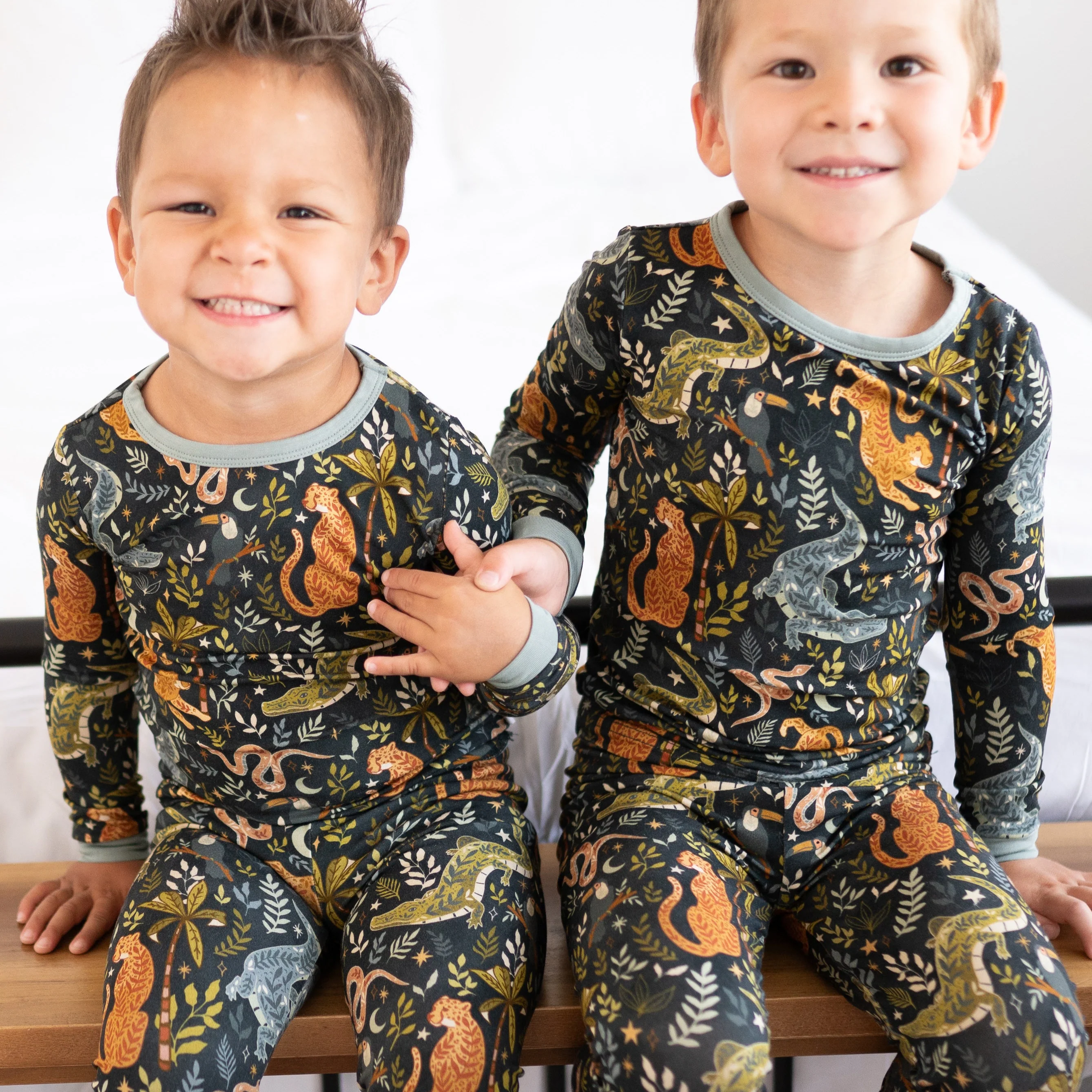 Classic Fit PJ Set - Night Jungle - Luxe Bamboo - Image 4
