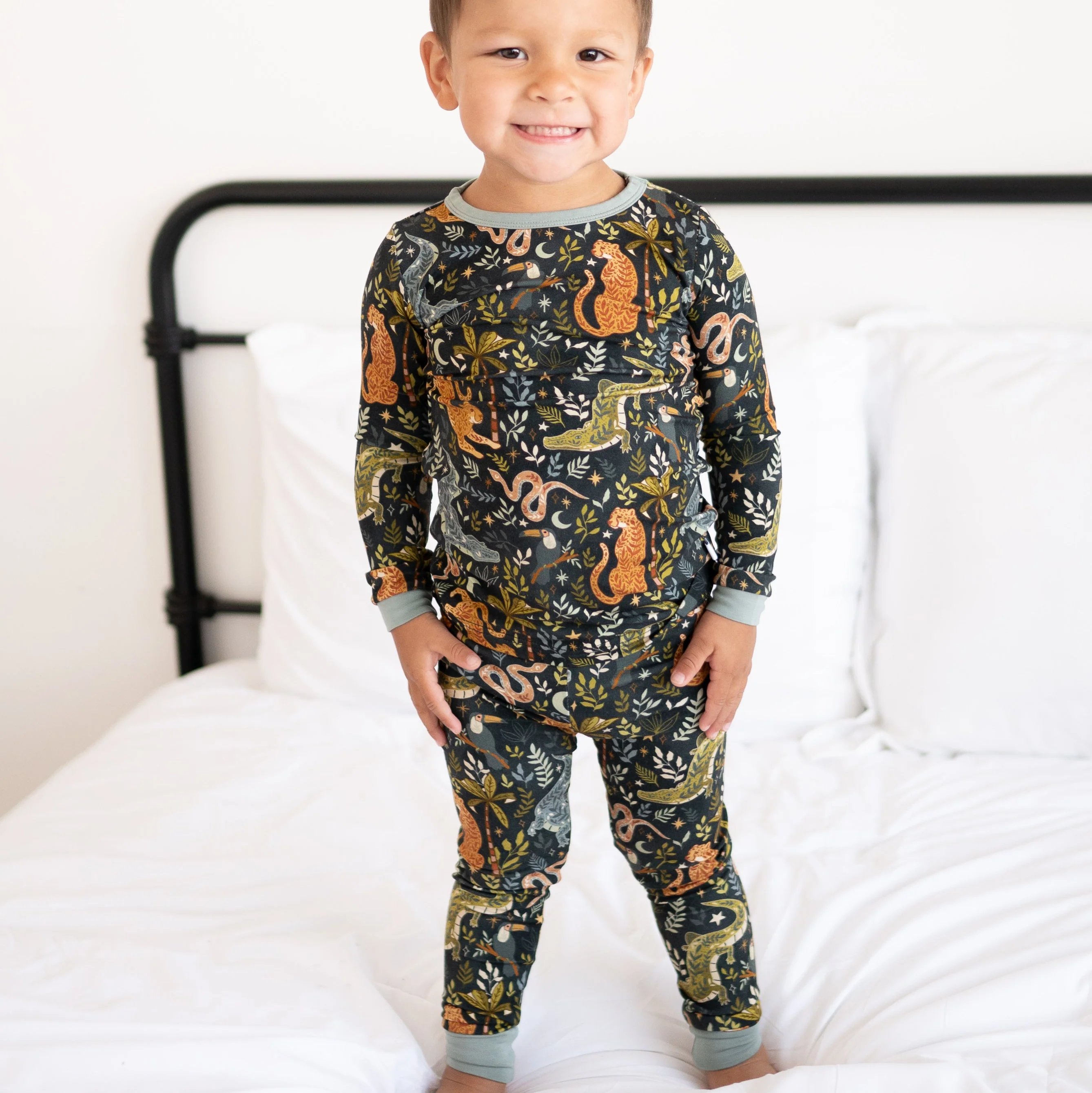 Classic Fit PJ Set - Night Jungle - Luxe Bamboo - Image 6
