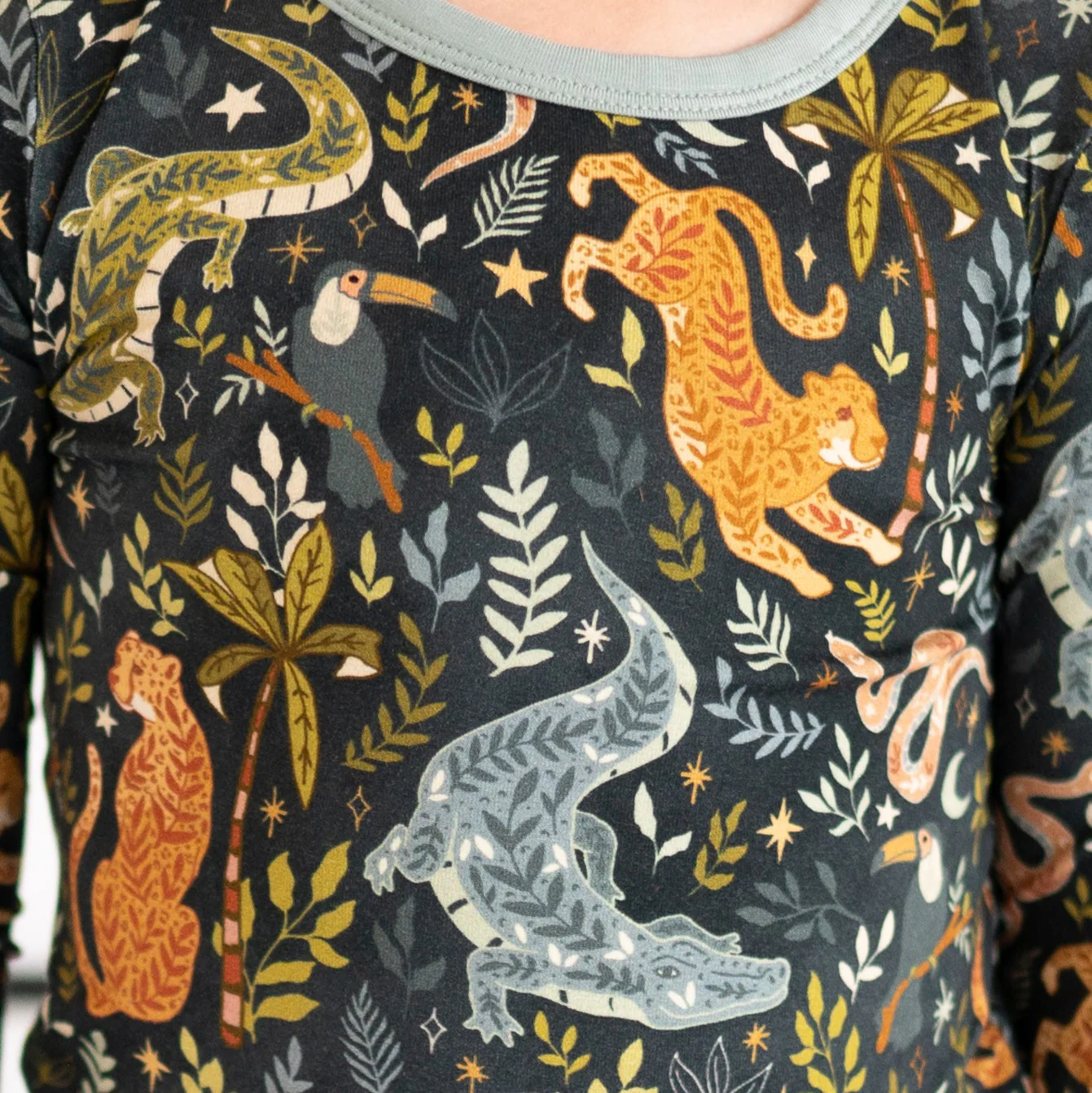 Classic Fit PJ Set - Night Jungle - Luxe Bamboo - Image 7