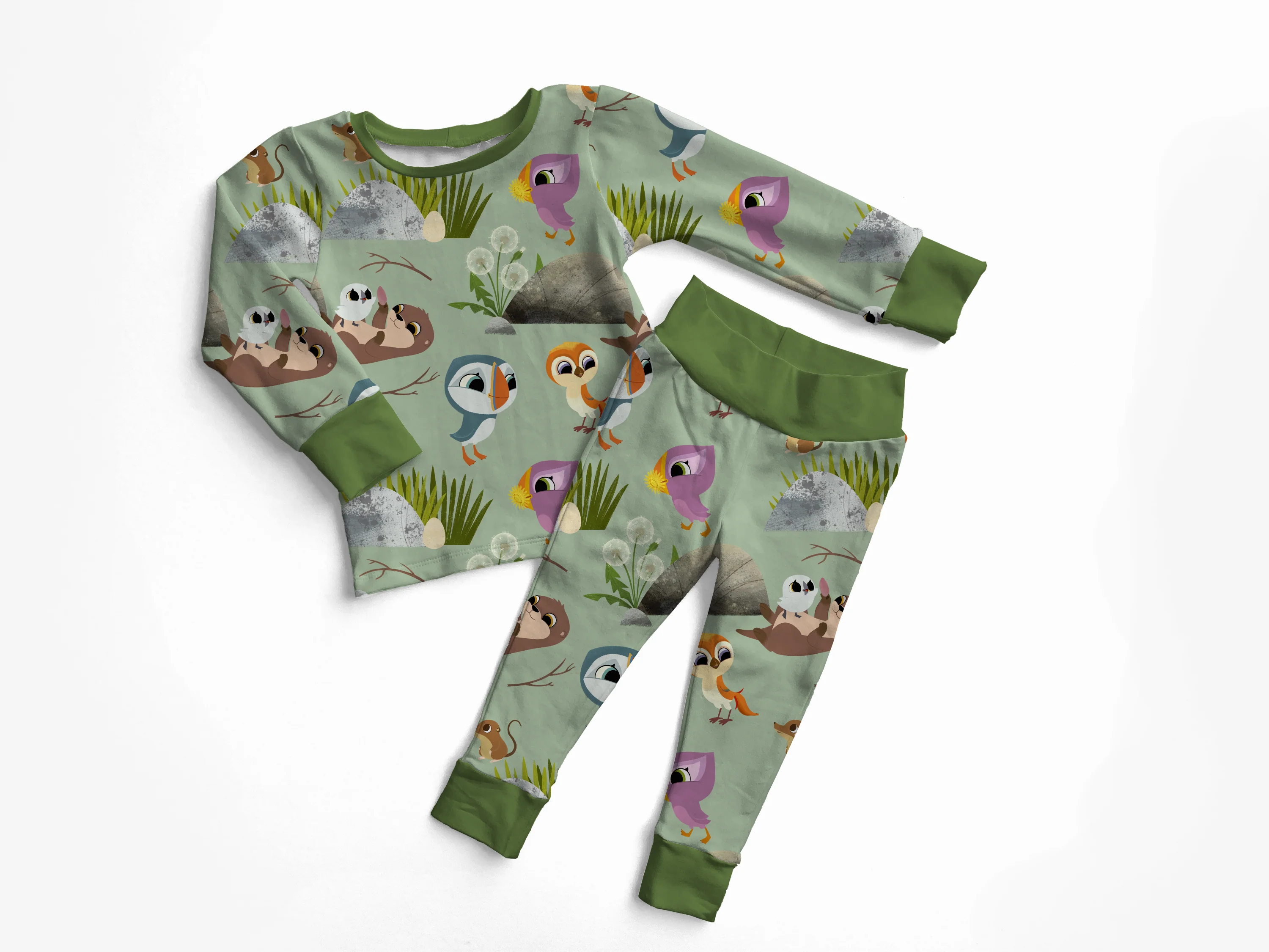 PREORDER - SHIPS SEPTEMBER - Classic Fit PJ Set - Puffin Rock™ -The Burrow - Tencel™ Modal - Image 3