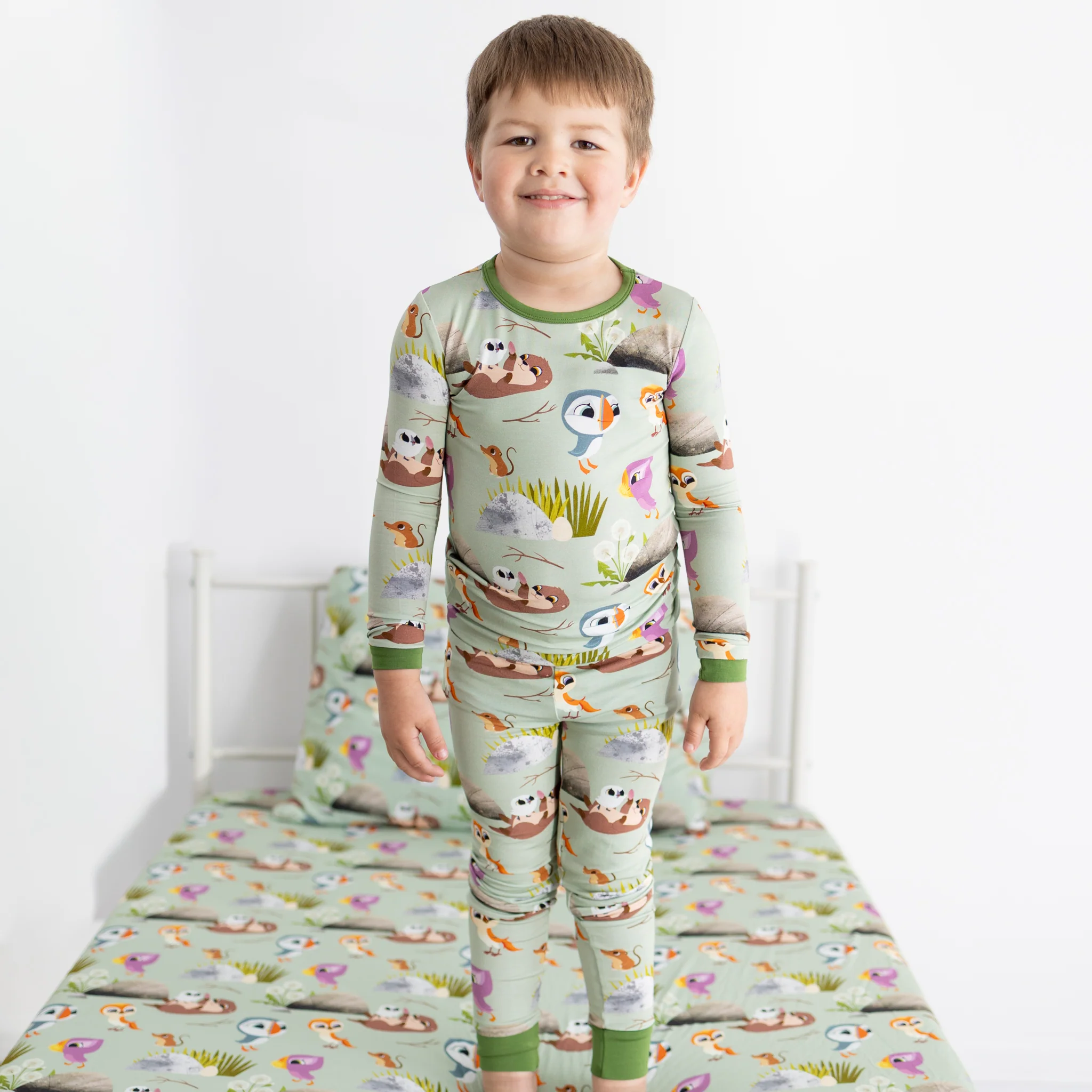 PREORDER - SHIPS SEPTEMBER - Classic Fit PJ Set - Puffin Rock™ -The Burrow - Tencel™ Modal - Image 4