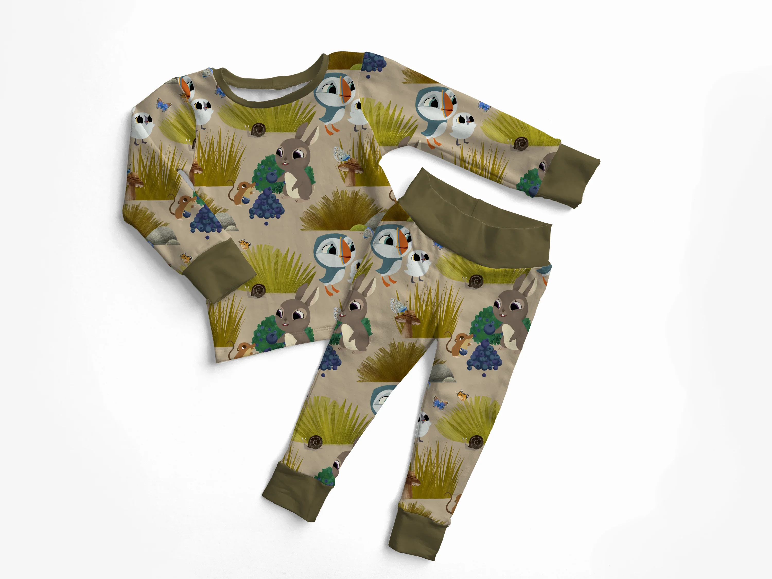 PREORDER - SHIPS SEPTEMBER - Classic Fit PJ Set - Puffin Rock™ - Tencel Modal - Image 3