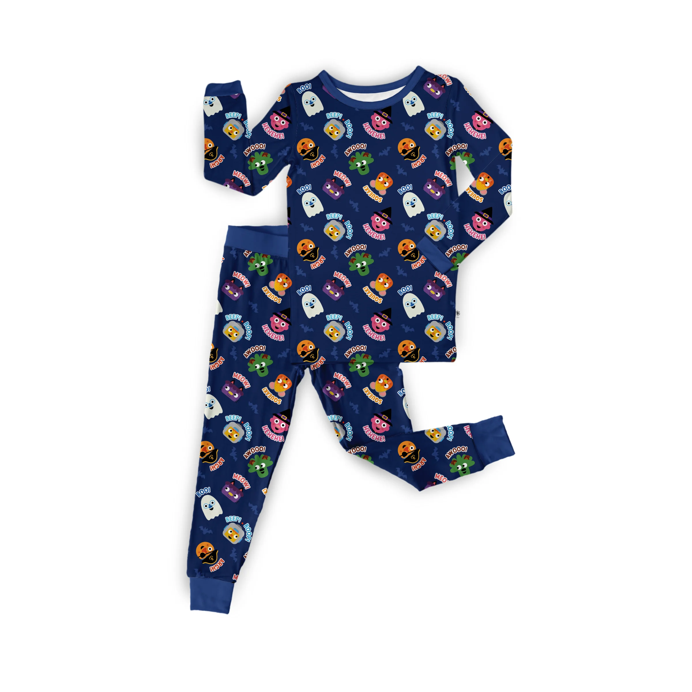 PREORDER - SHIPS SEPTEMBER - Grow with Me & Classic Fit PJ Set - Super Simple™ Knock Knock Trick or Treat - Tencel Modal - Image 3