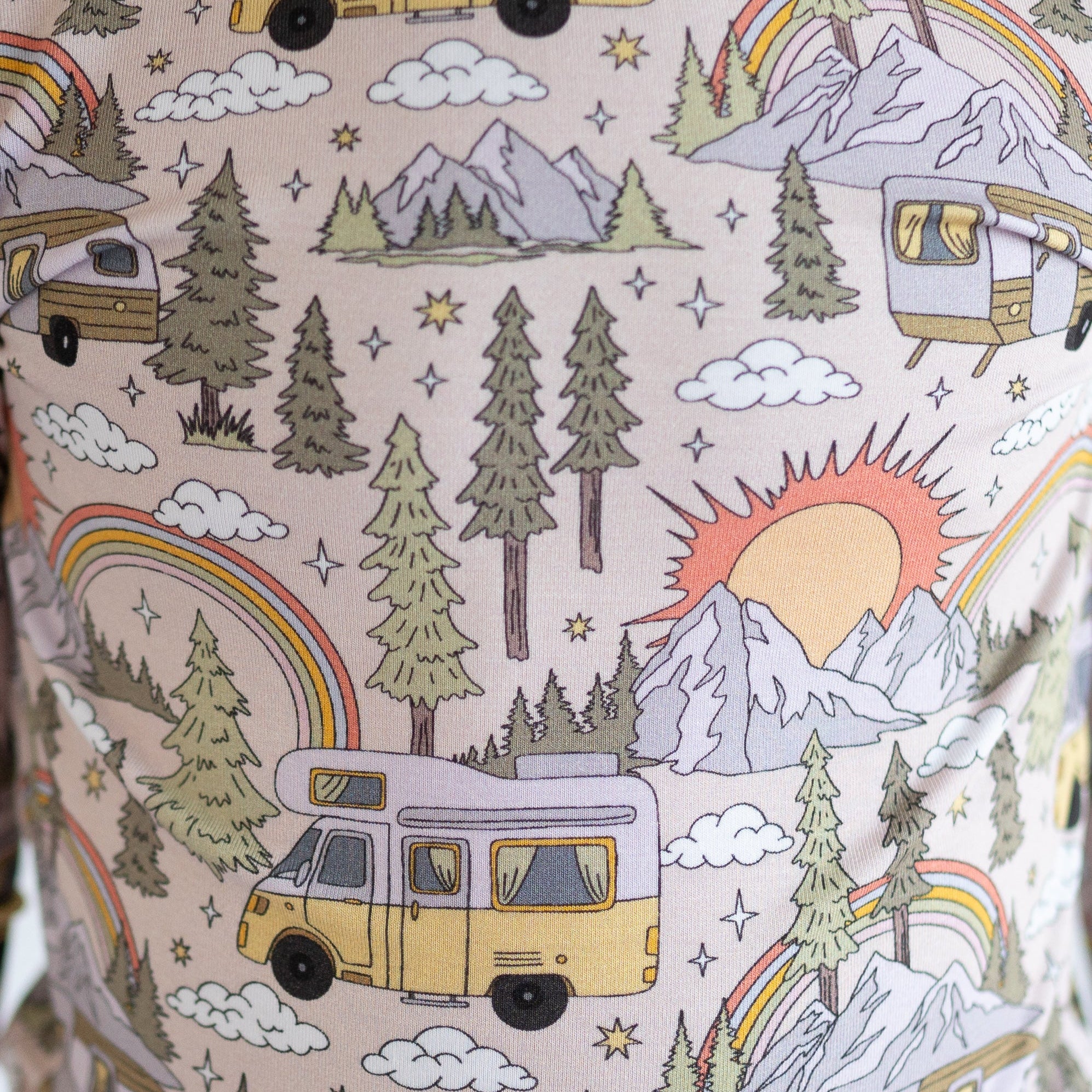 Classic Fit PJ Set - Vintage Camper - Luxe Bamboo