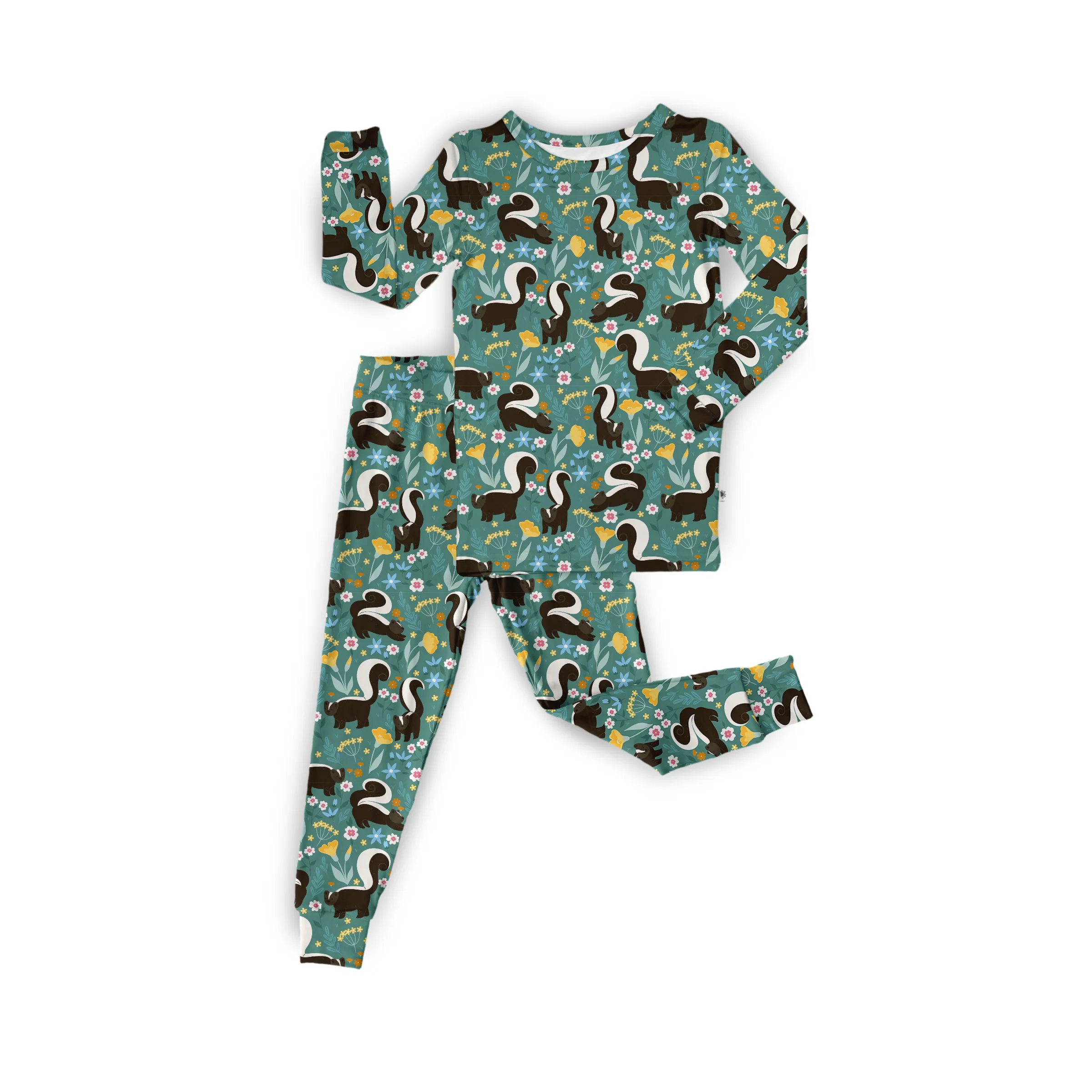 PREORDER - SHIPS SEPTEMBER - Classic PJ Set - Stinky Skunk - Tencel Modal - Image 3