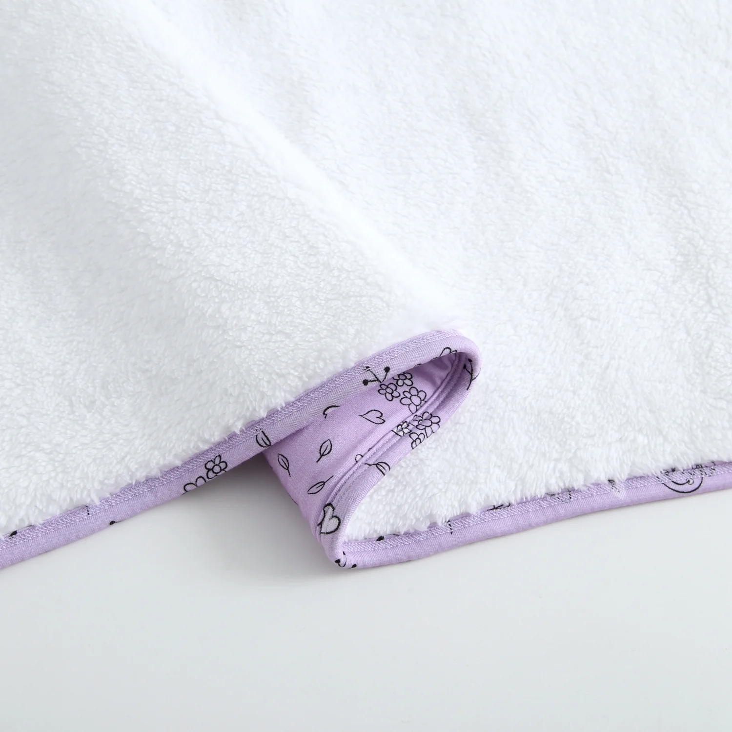 Couch Luxe Plushy Blanket - Mini Smiley® Lilac Doodle - Luxe Bamboo - Image 3