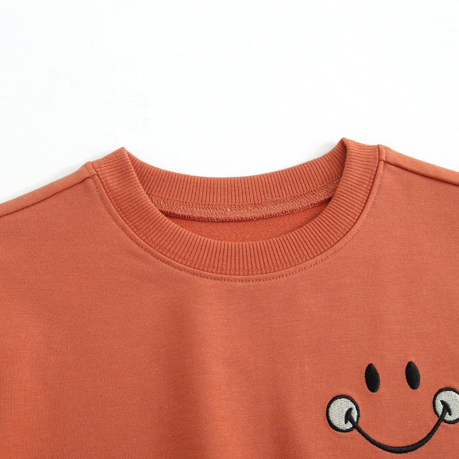 Crewneck - Mini Smiley® Happy Rust - Luxe Bamboo Cotton French Terry - Image 10