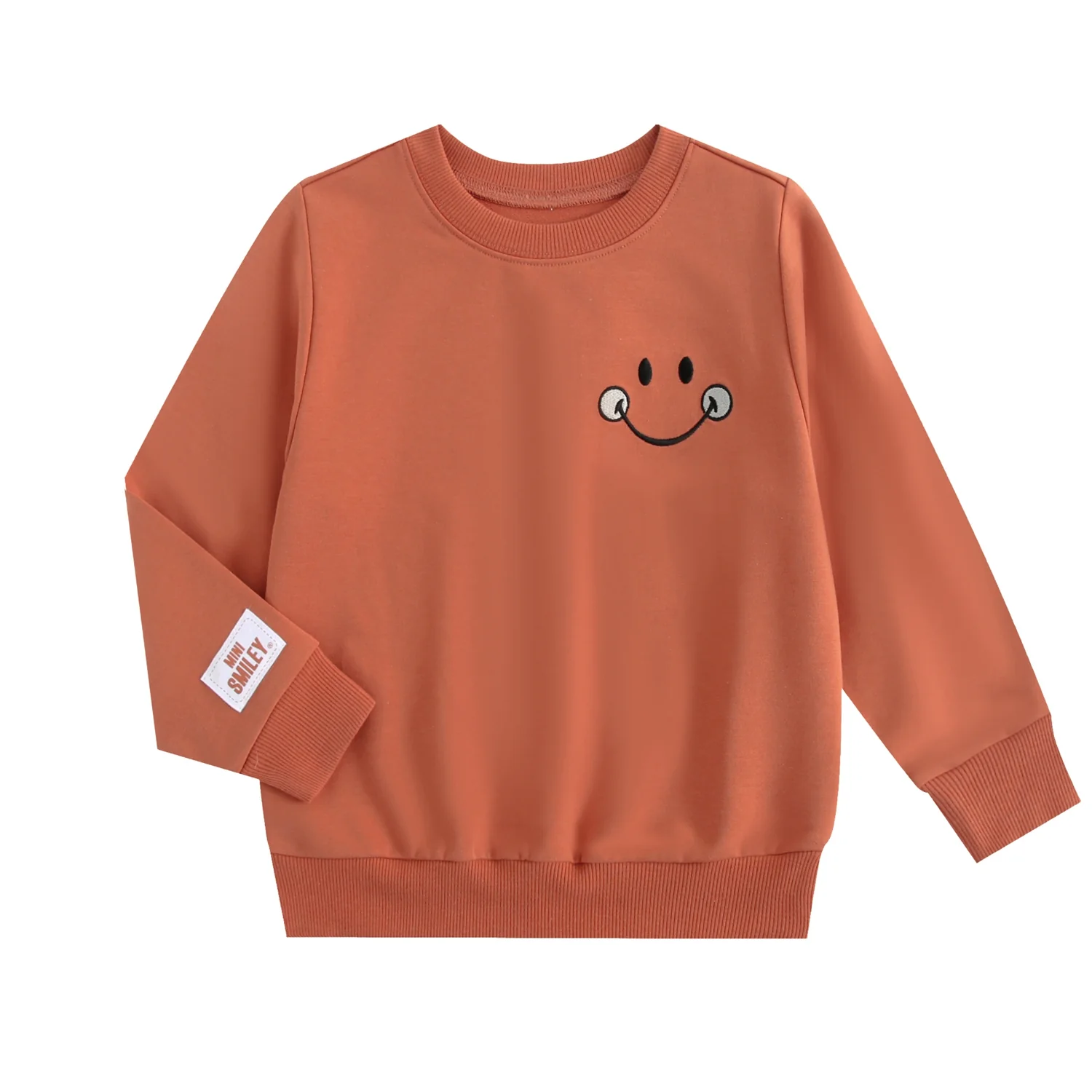 Crewneck - Mini Smiley® Happy Rust - Luxe Bamboo Cotton French Terry - Image 9