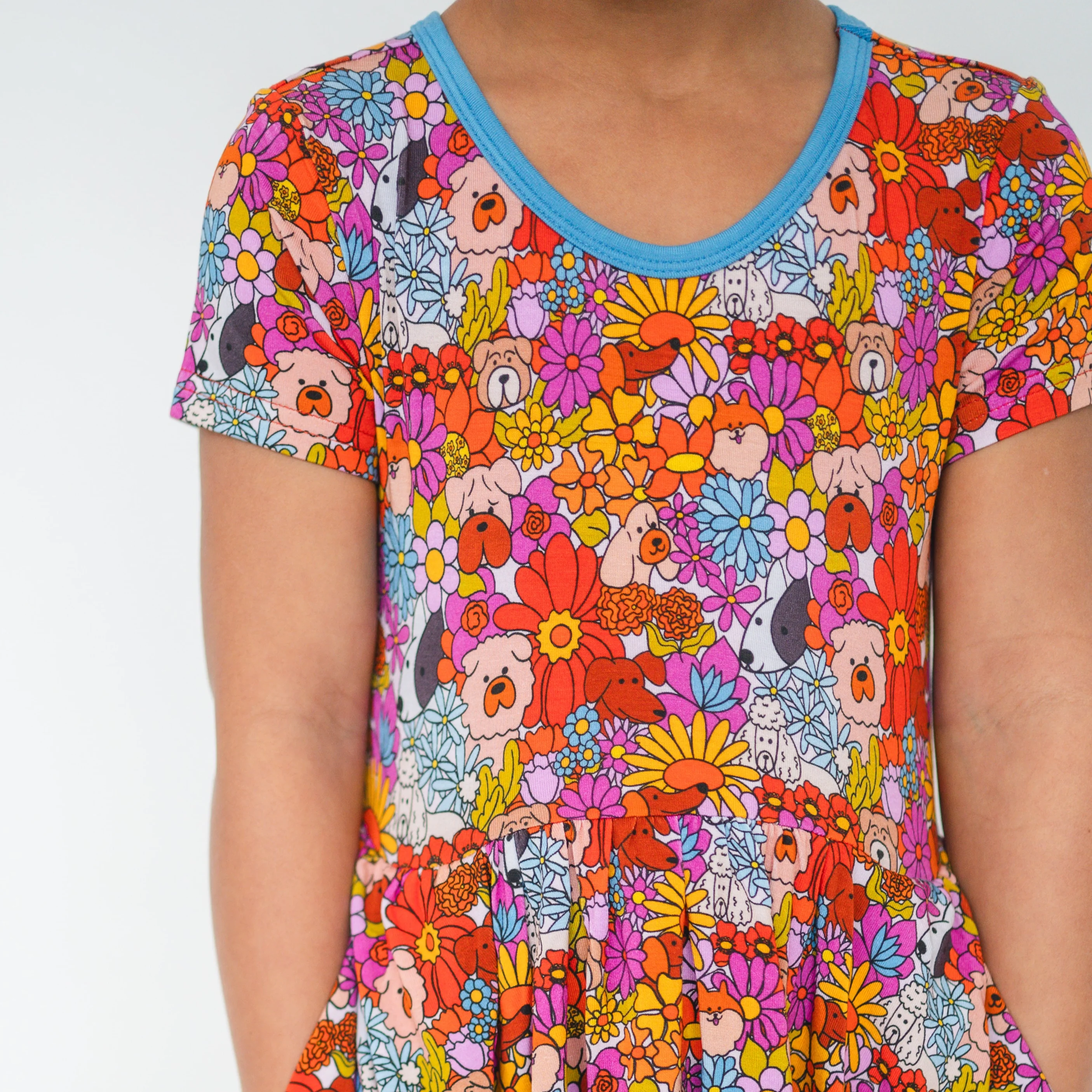 Dress - Mini Smiley® Lilac Doodle - Luxe Bamboo - Image 13
