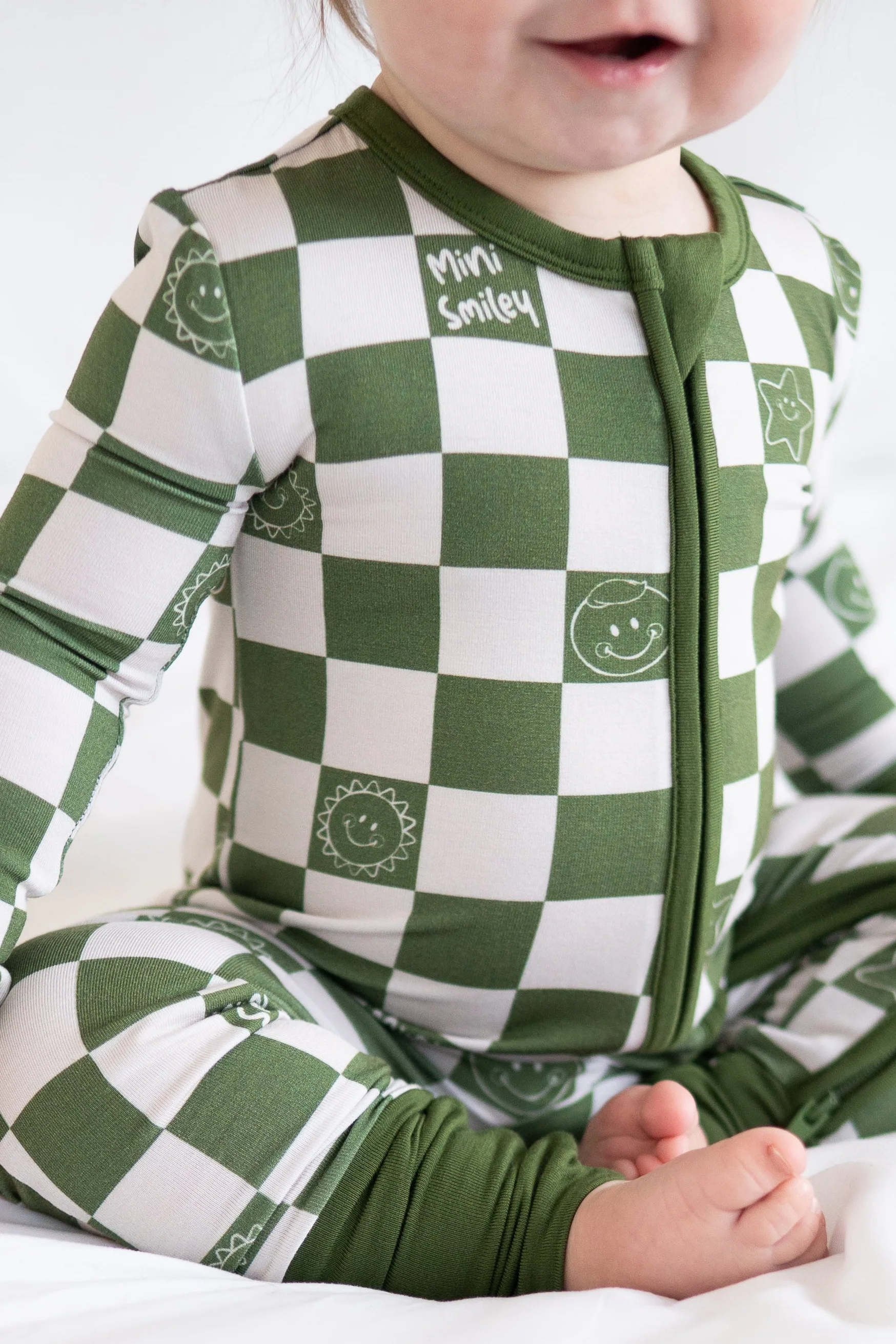 Flexi-Fit Zip PJ - Mini Smiley® Check - Luxe Bamboo - Image 2