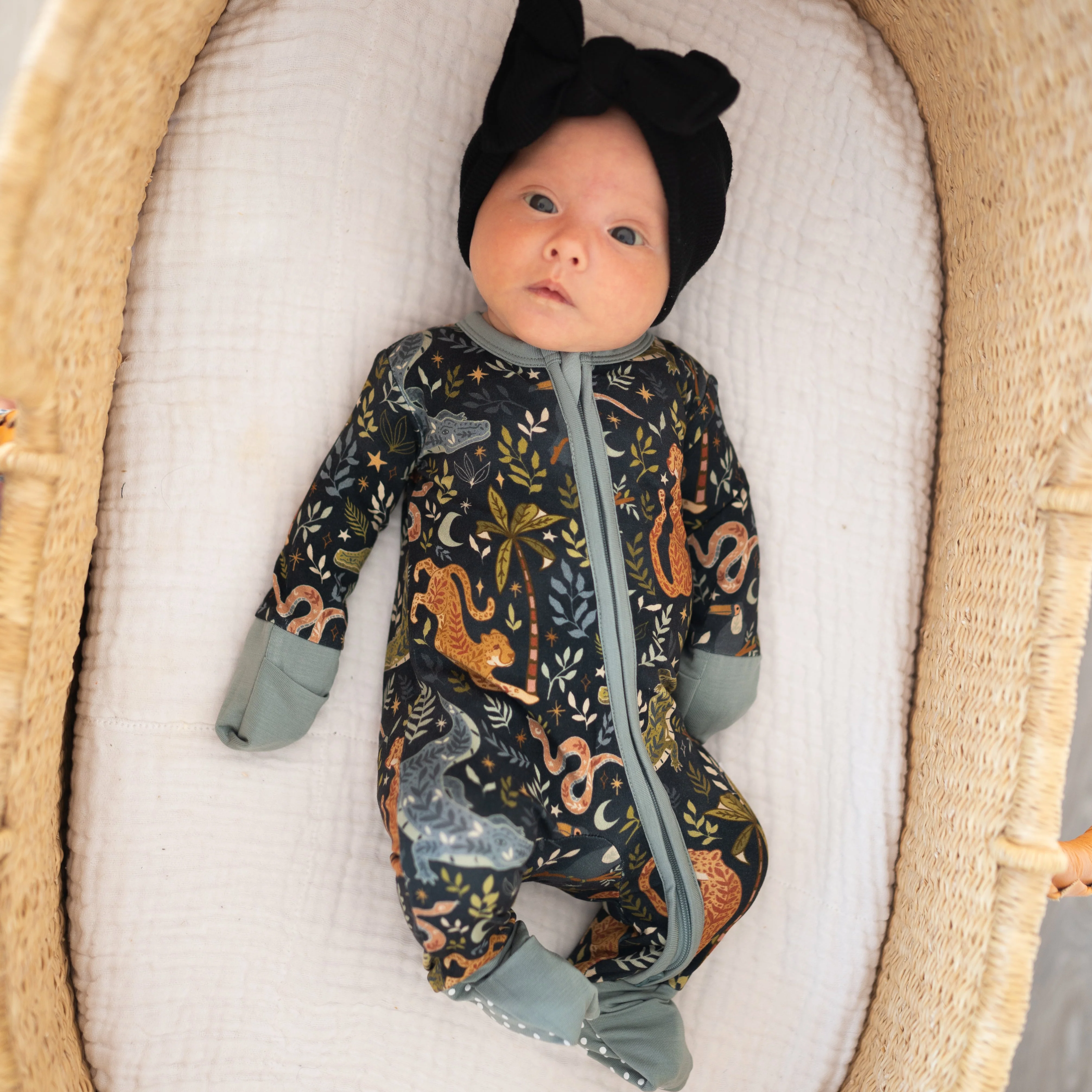 Flexi-Fit Zip PJ - Night Jungle - Luxe Bamboo