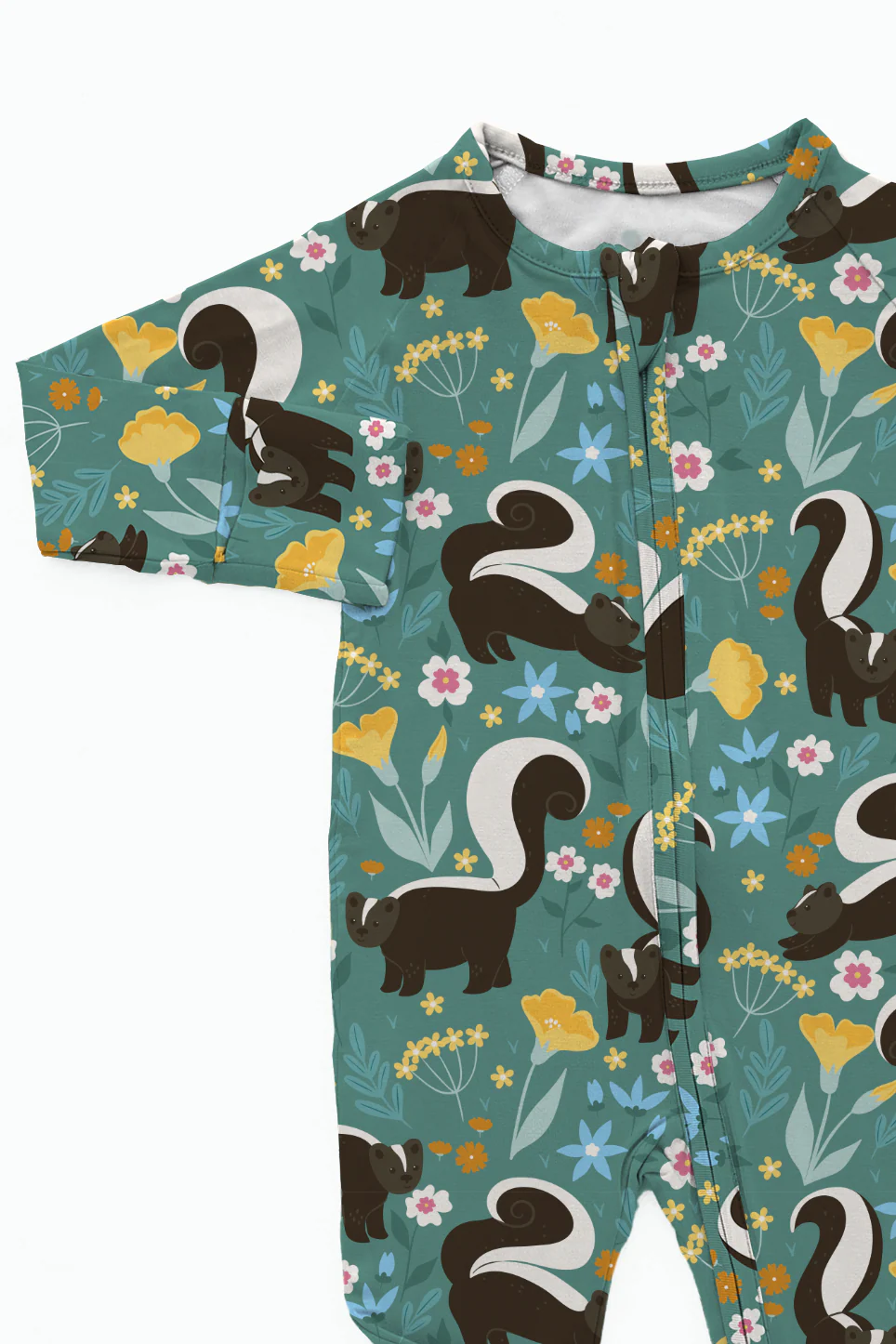 PREORDER - SHIPS SEPTEMBER- Flexi-Fit Zip PJ - Stinky Skunk - Tencel Modal