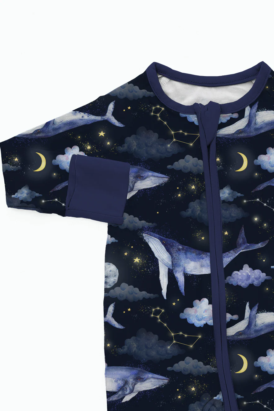 PREORDER - SHIPS SEPTEMBER - Flexi-Fit Zip PJ - Whaley Sleepy - Tencel Modal