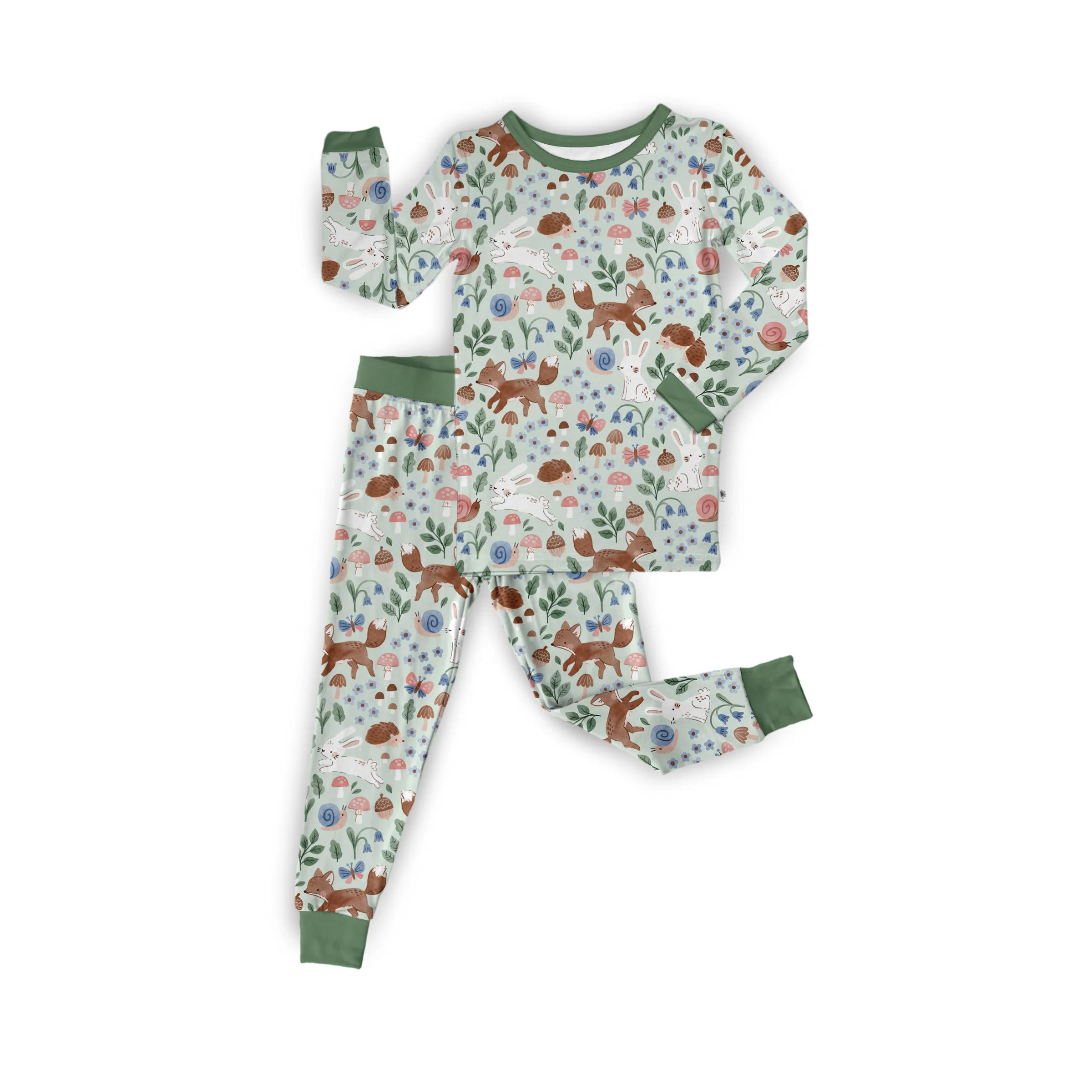 PREORDER - SHIPS SEPTEMBER- Grow with Me & Classic Fit PJ Sets - Forest Friends - Tencel Modal - Image 3