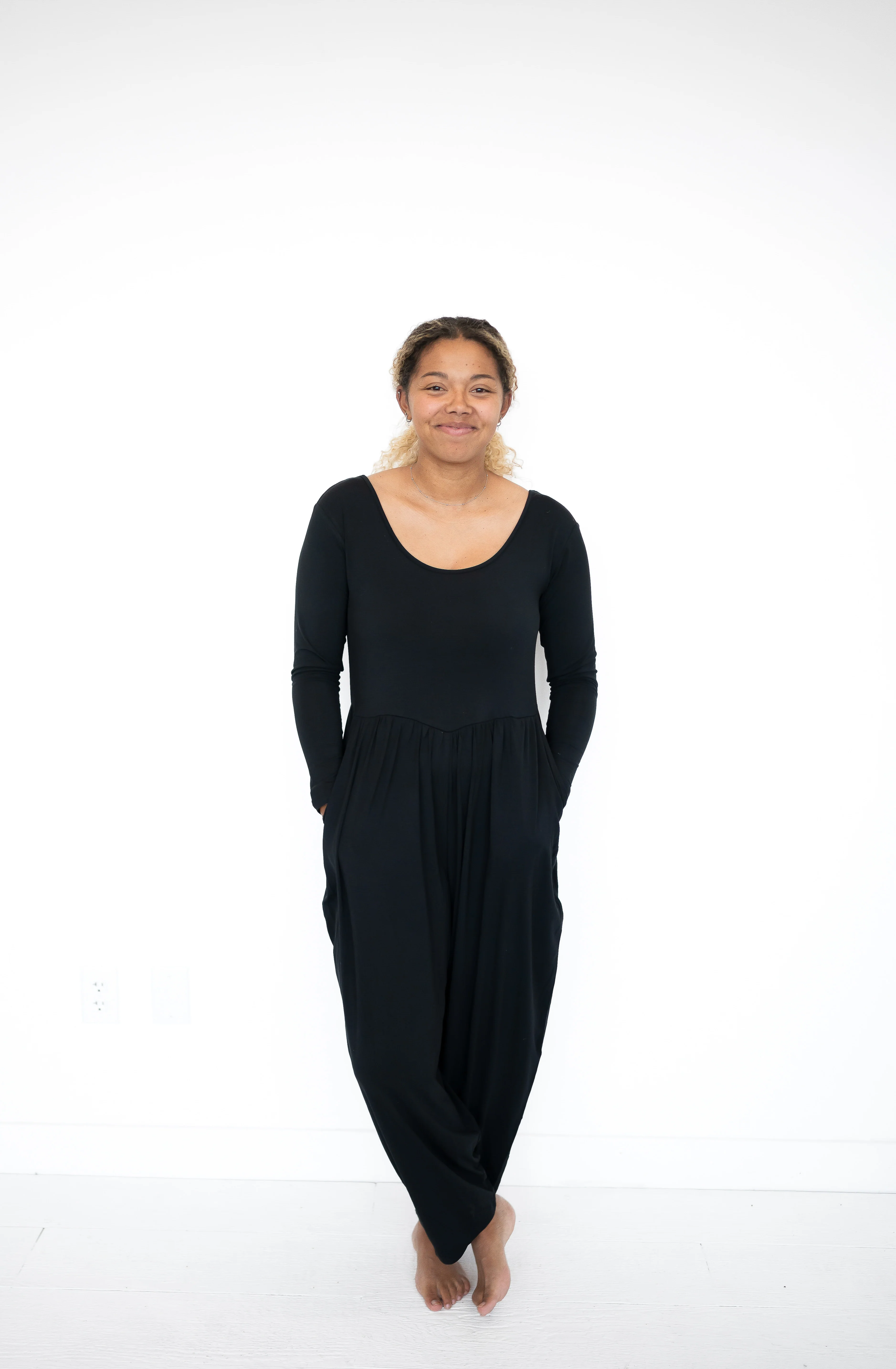 Long Sleeve Adult Romper - Obsidian- Ploom Collective - Tencel™ Modal - Image 12