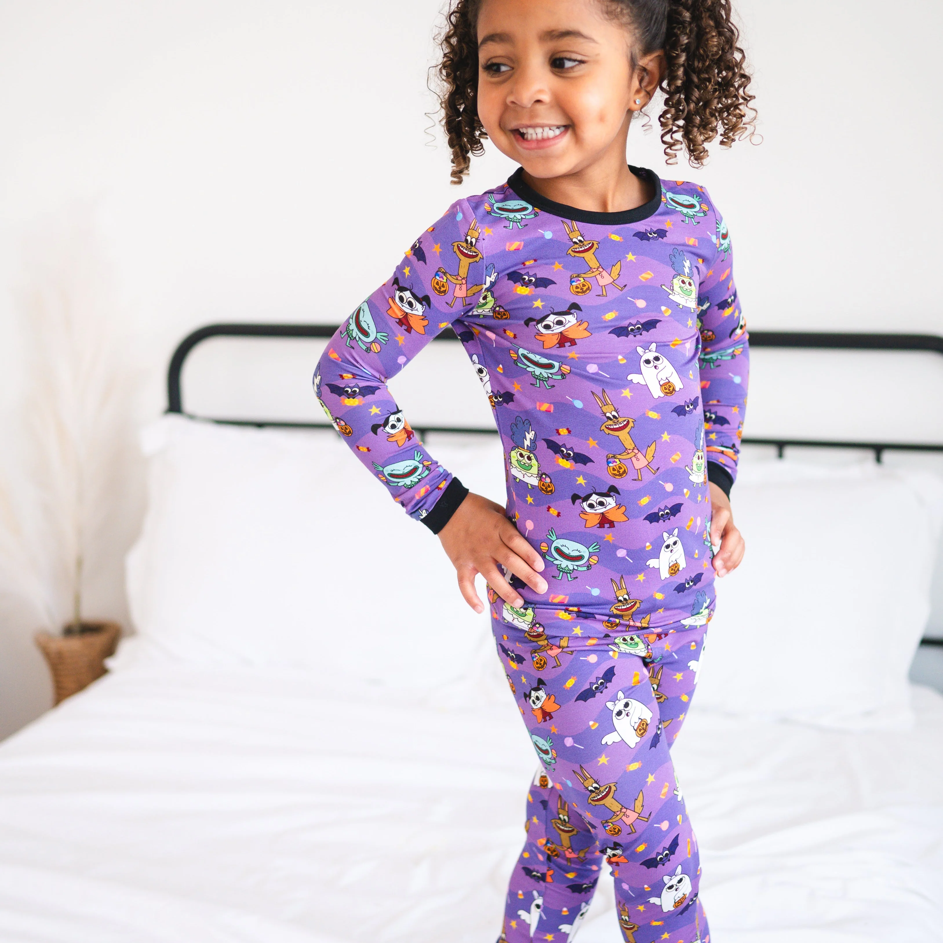 PREORDER - SHIPS SEPTEMBER - Grow with Me & Classic Fit PJ Set - Super Simple™ Monster Party - Tencel Modal - Image 3