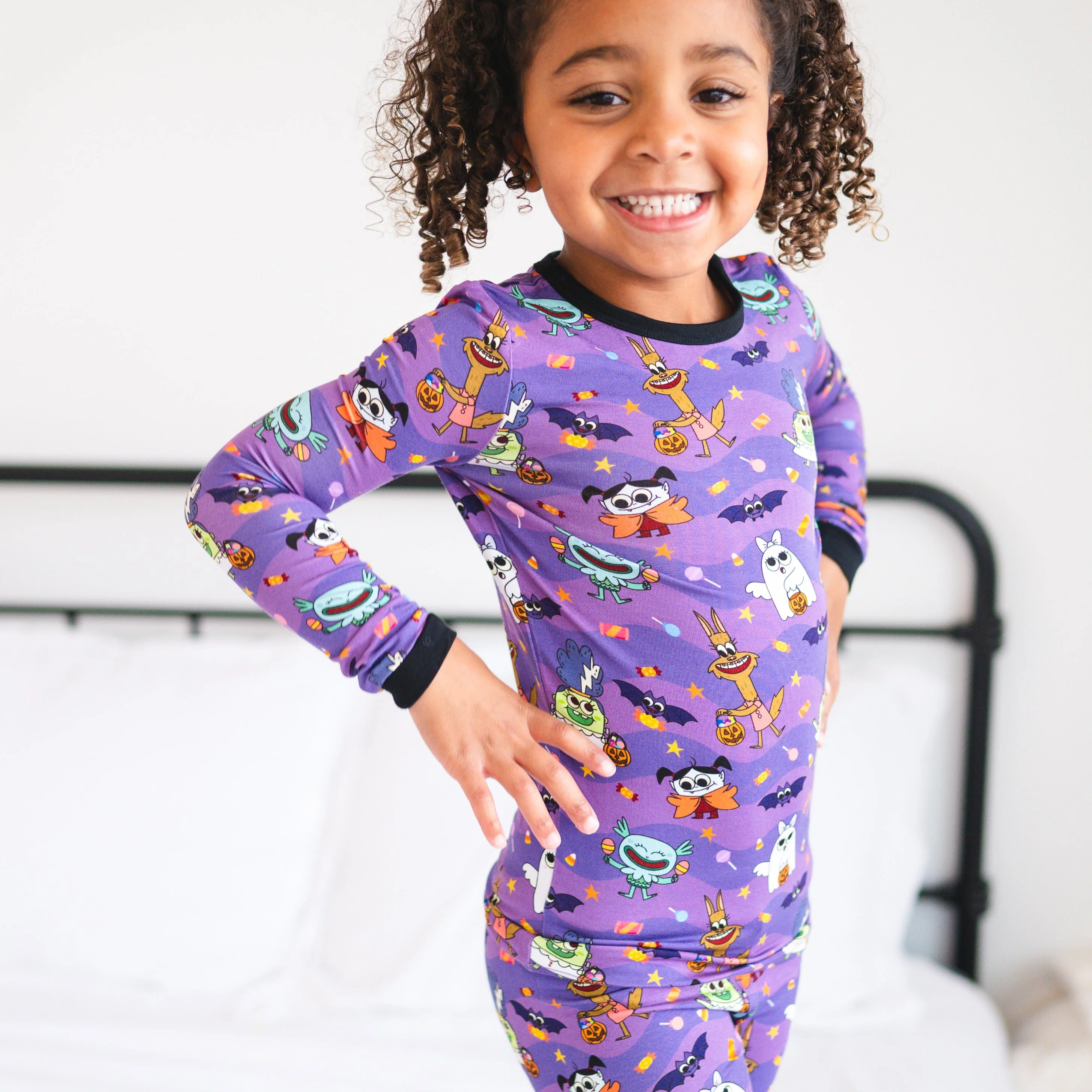 PREORDER - SHIPS SEPTEMBER - Grow with Me & Classic Fit PJ Set - Super Simple™ Monster Party - Tencel Modal - Image 5