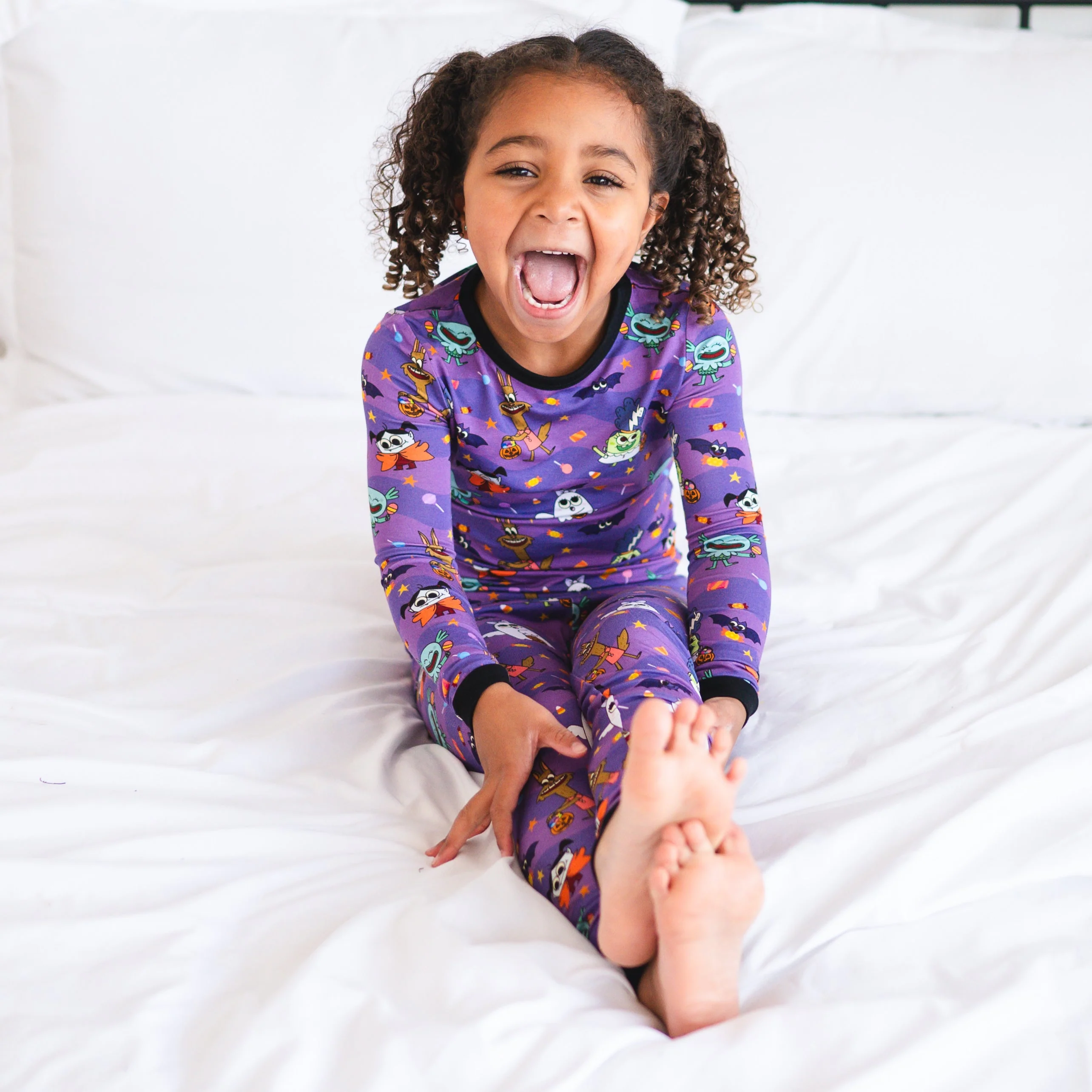 PREORDER - SHIPS SEPTEMBER - Grow with Me & Classic Fit PJ Set - Super Simple™ Monster Party - Tencel Modal - Image 6