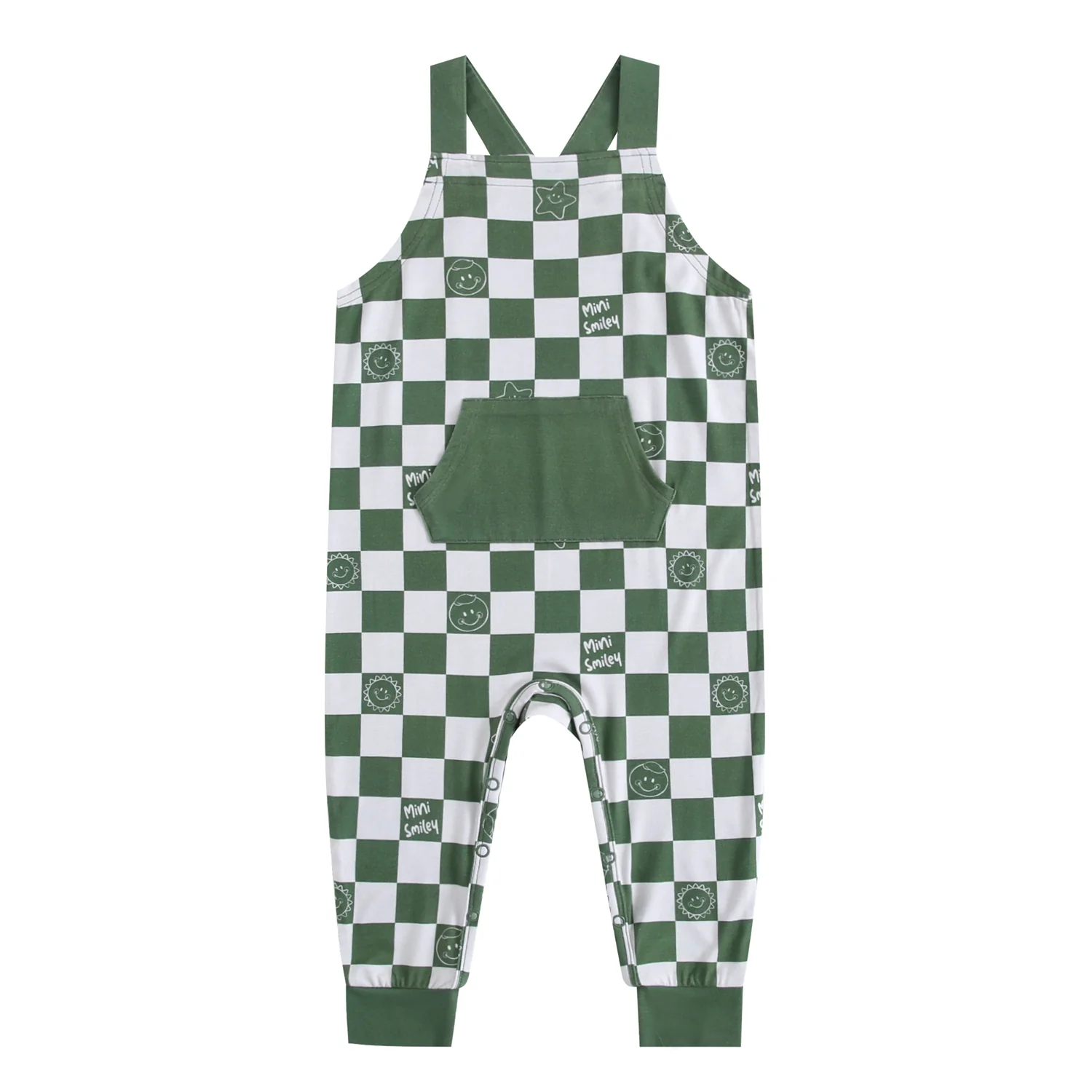 Overalls - Mini Smiley® Check - Luxe Bamboo - Image 5