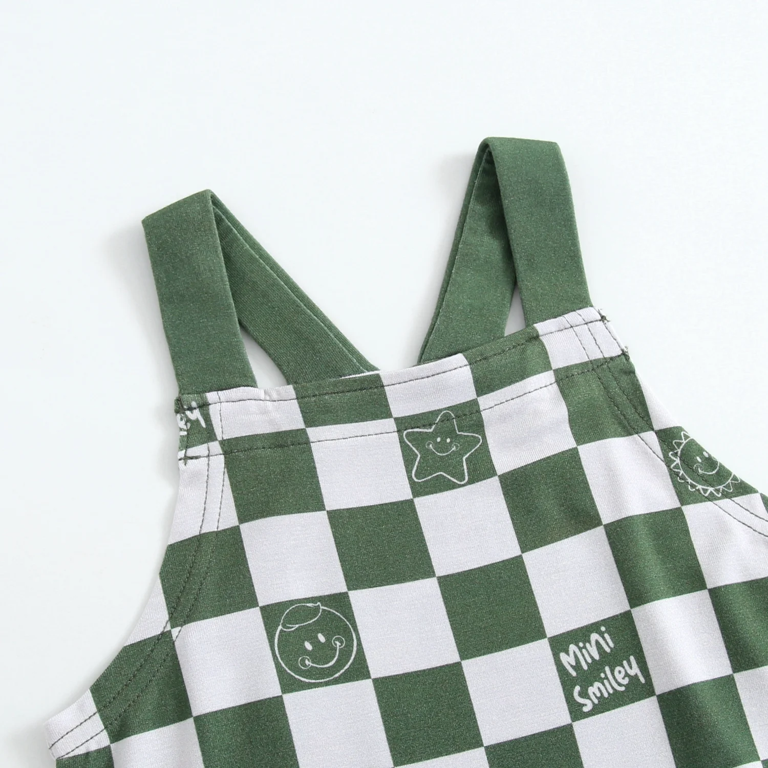 Overalls - Mini Smiley® Check - Luxe Bamboo - Image 6