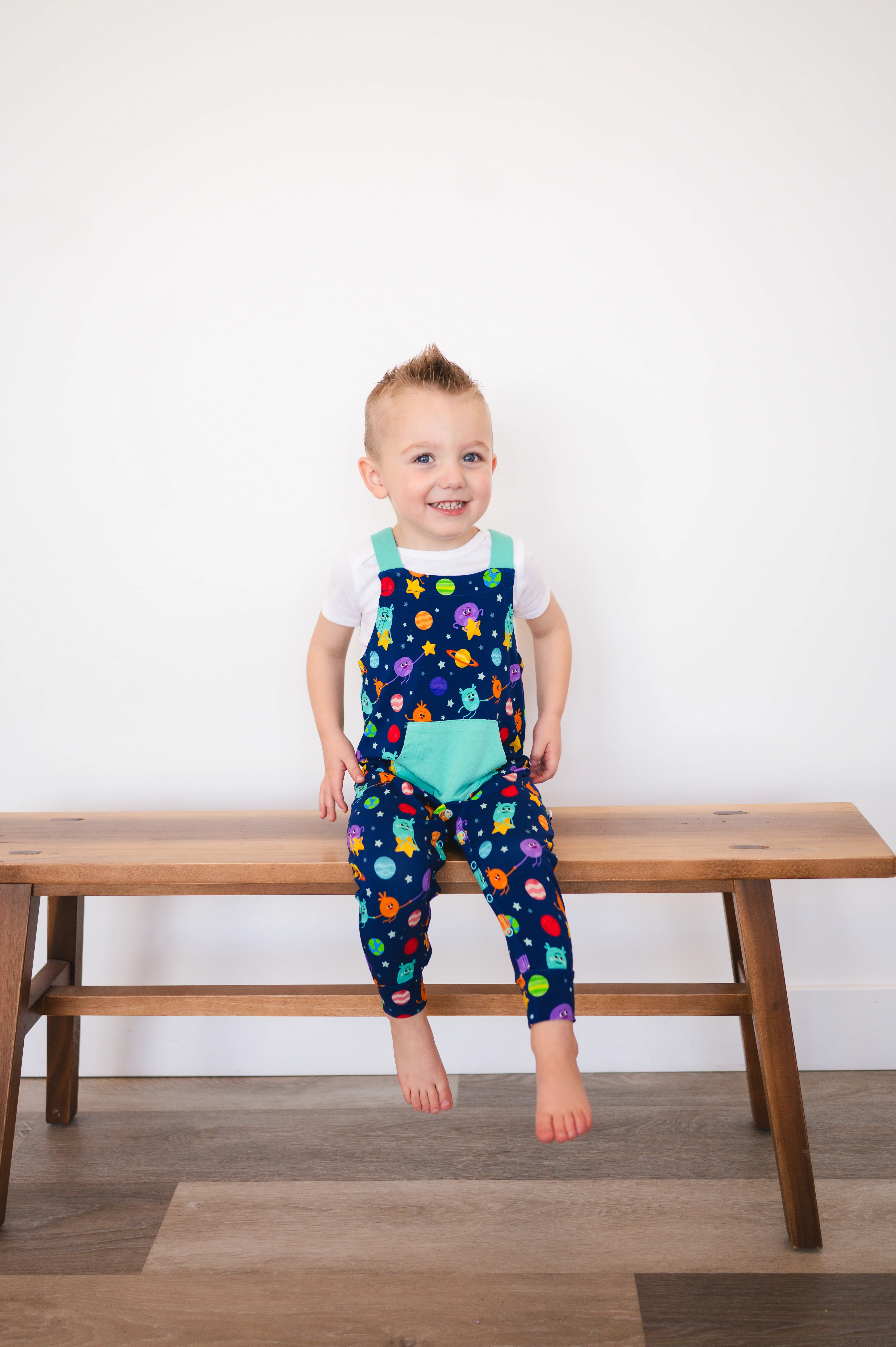 Overalls - Super Simple™- The Bumble Nums in Space - Luxe Bamboo - Image 5