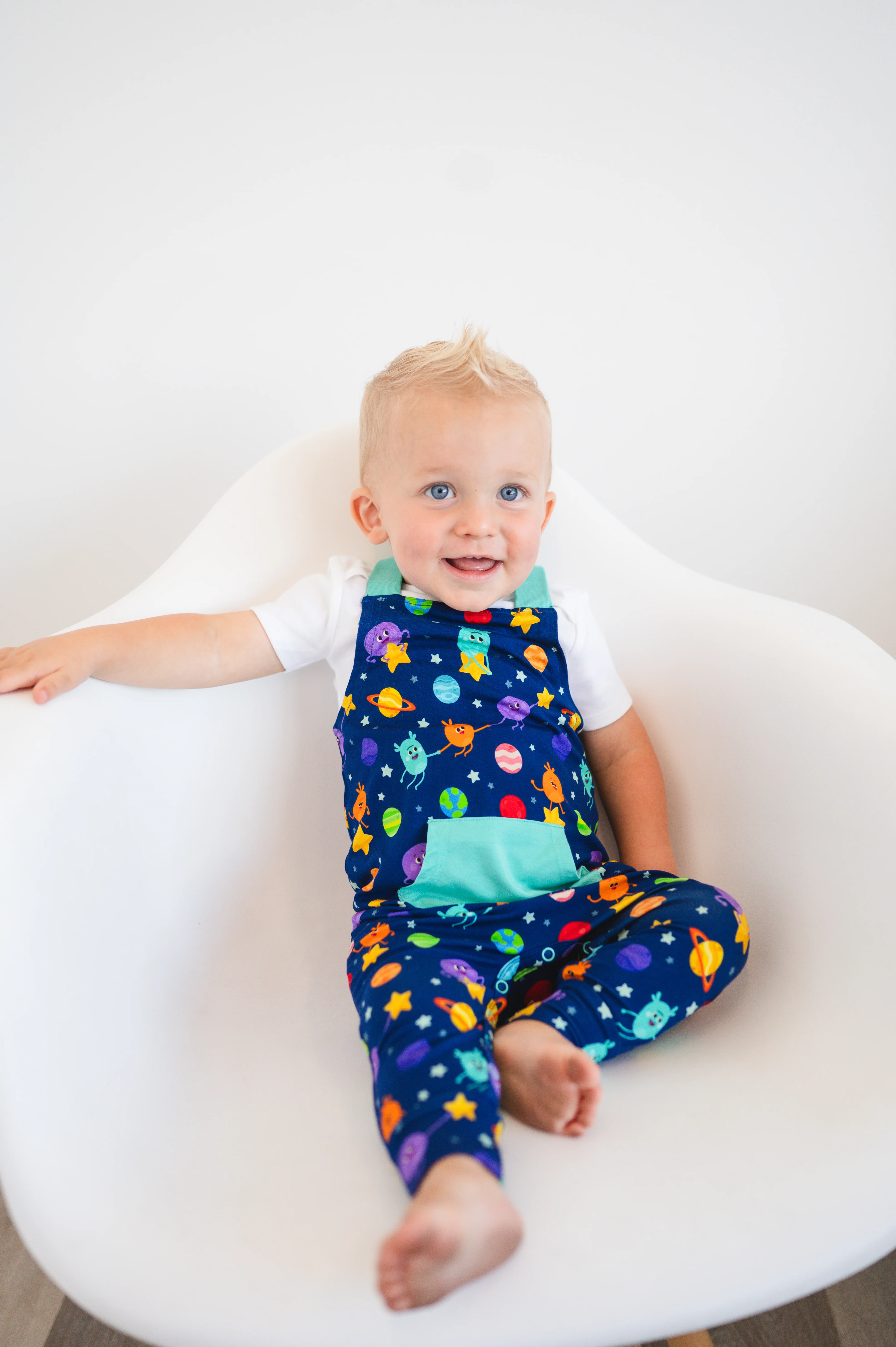 Overalls - Super Simple™- The Bumble Nums in Space - Luxe Bamboo - Image 6