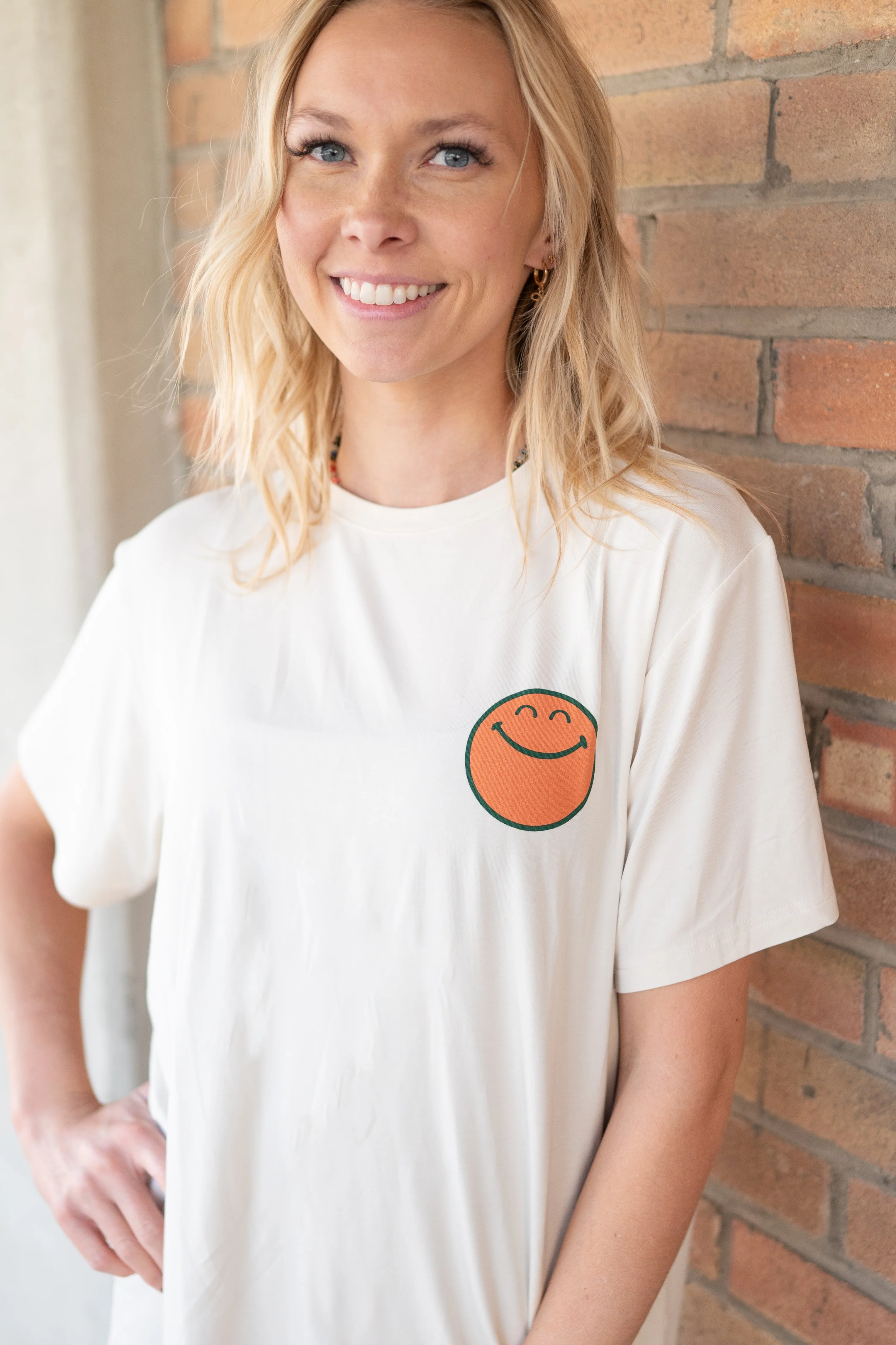 Oversized Boyfriend Tee - SmileyWorld® Fortune - Luxe Bamboo - Image 4