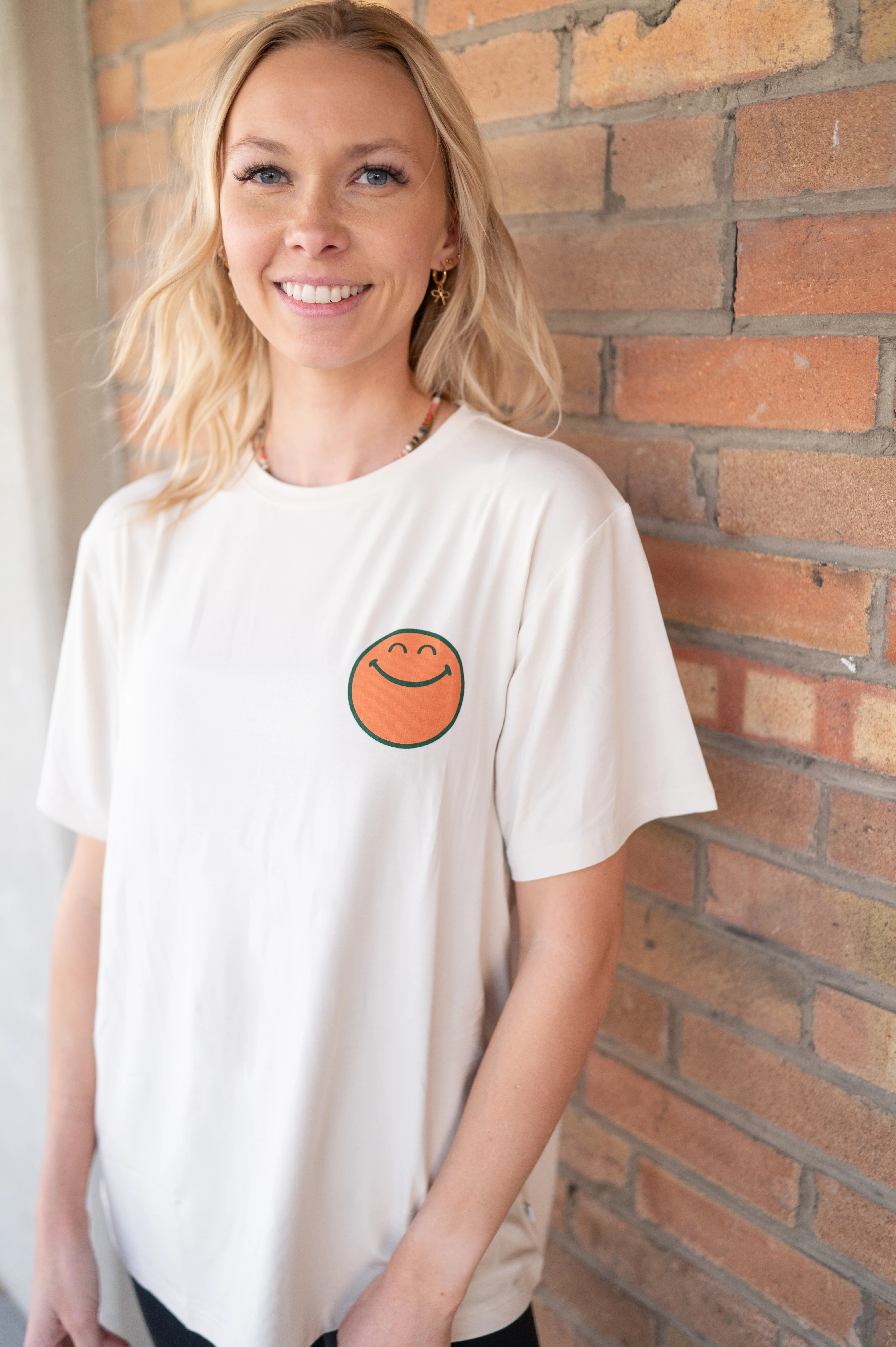 Oversized Boyfriend Tee - SmileyWorld® Fortune - Luxe Bamboo - Image 6